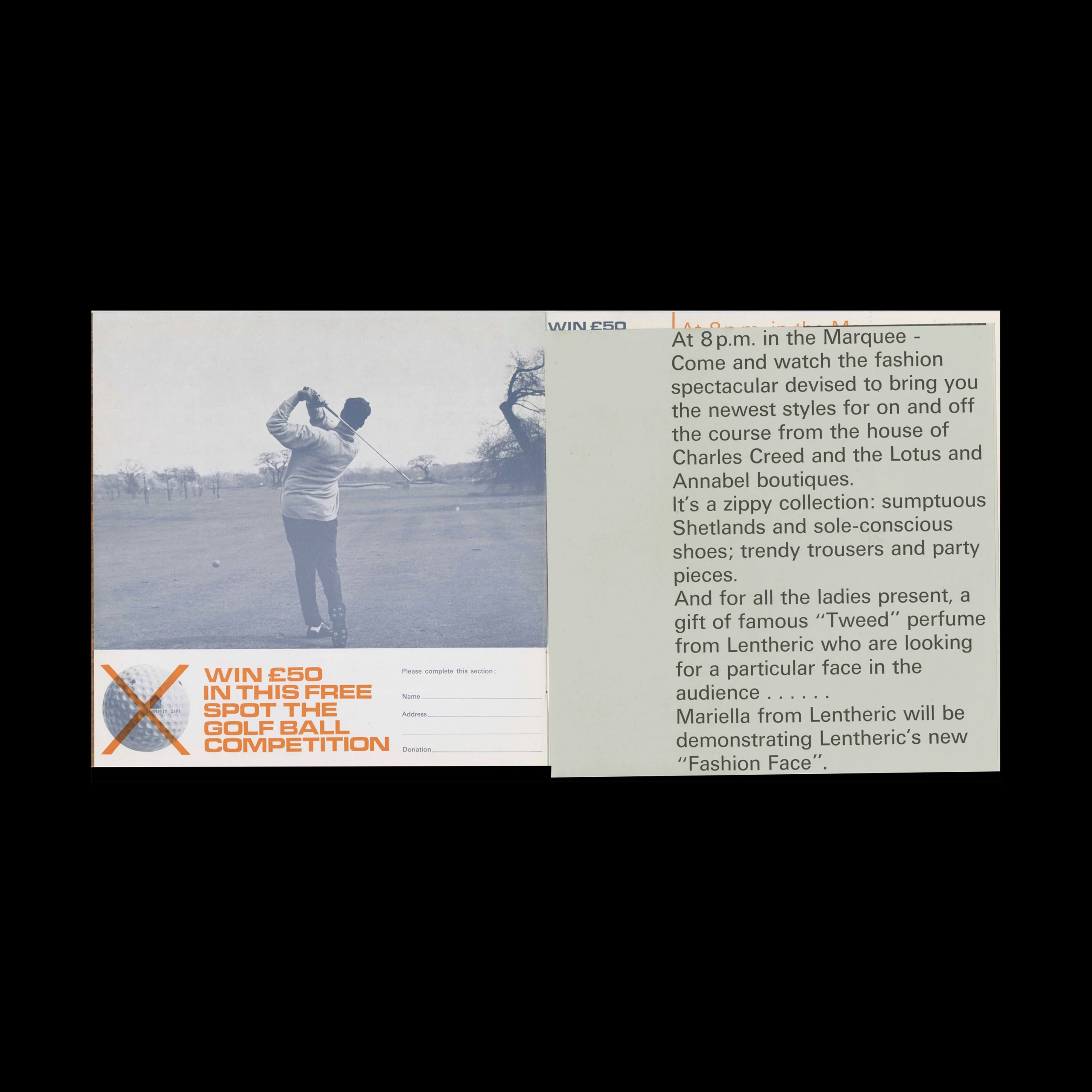 Summit Zip £2,000 Golf Tournament Programme, Walsall Golf Club, 1969