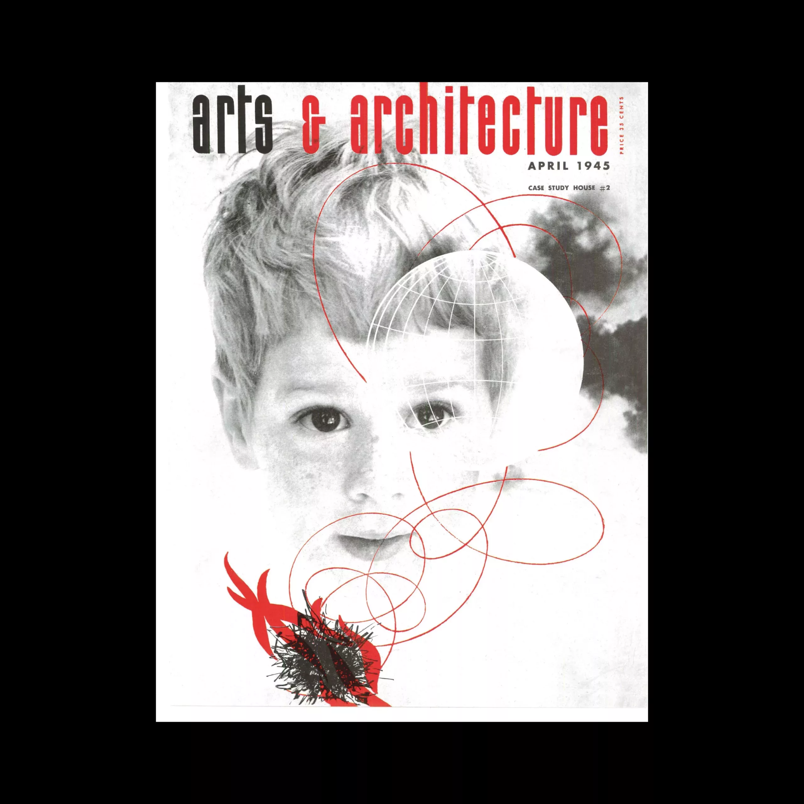 Arts & Architecture April 1945, Complete Reprint, Taschen, 2008. Cover design by Herbert Matter