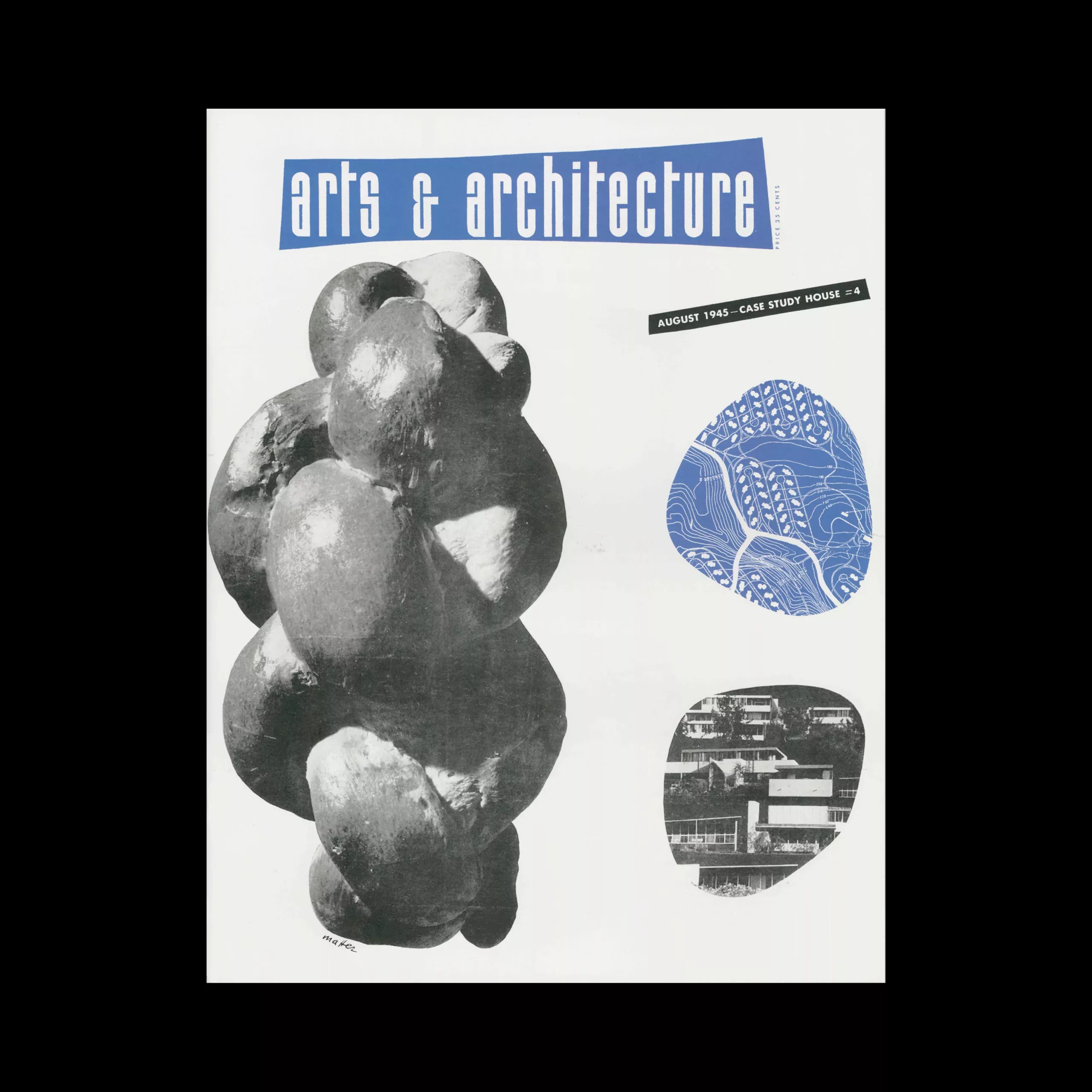 Arts & Architecture August 1945, Complete Reprint, Taschen, 2008. Cover design by Herbert Matter