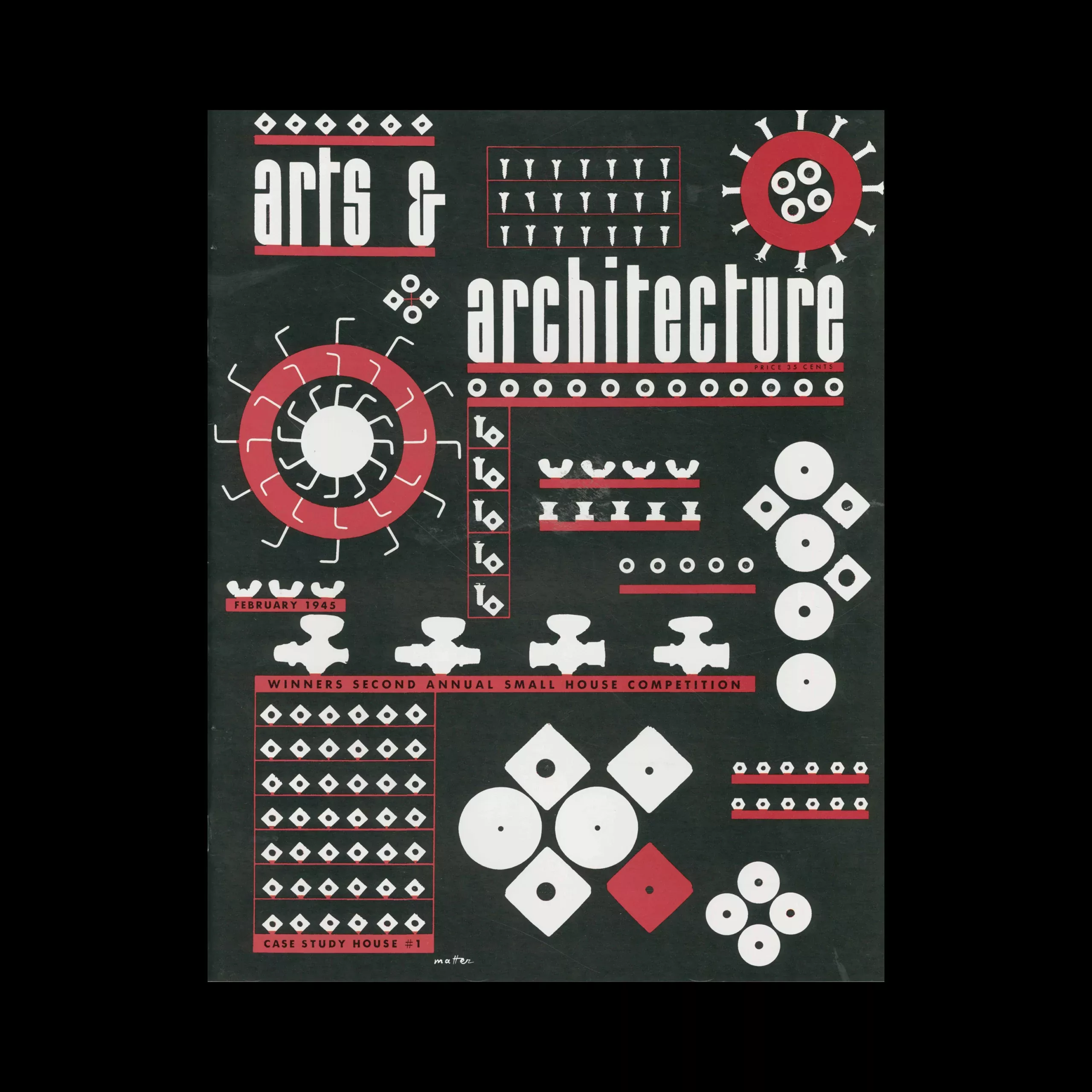 Arts & Architecture February 1945, Complete Reprint, Taschen, 2008. Cover design by Herbert Matter