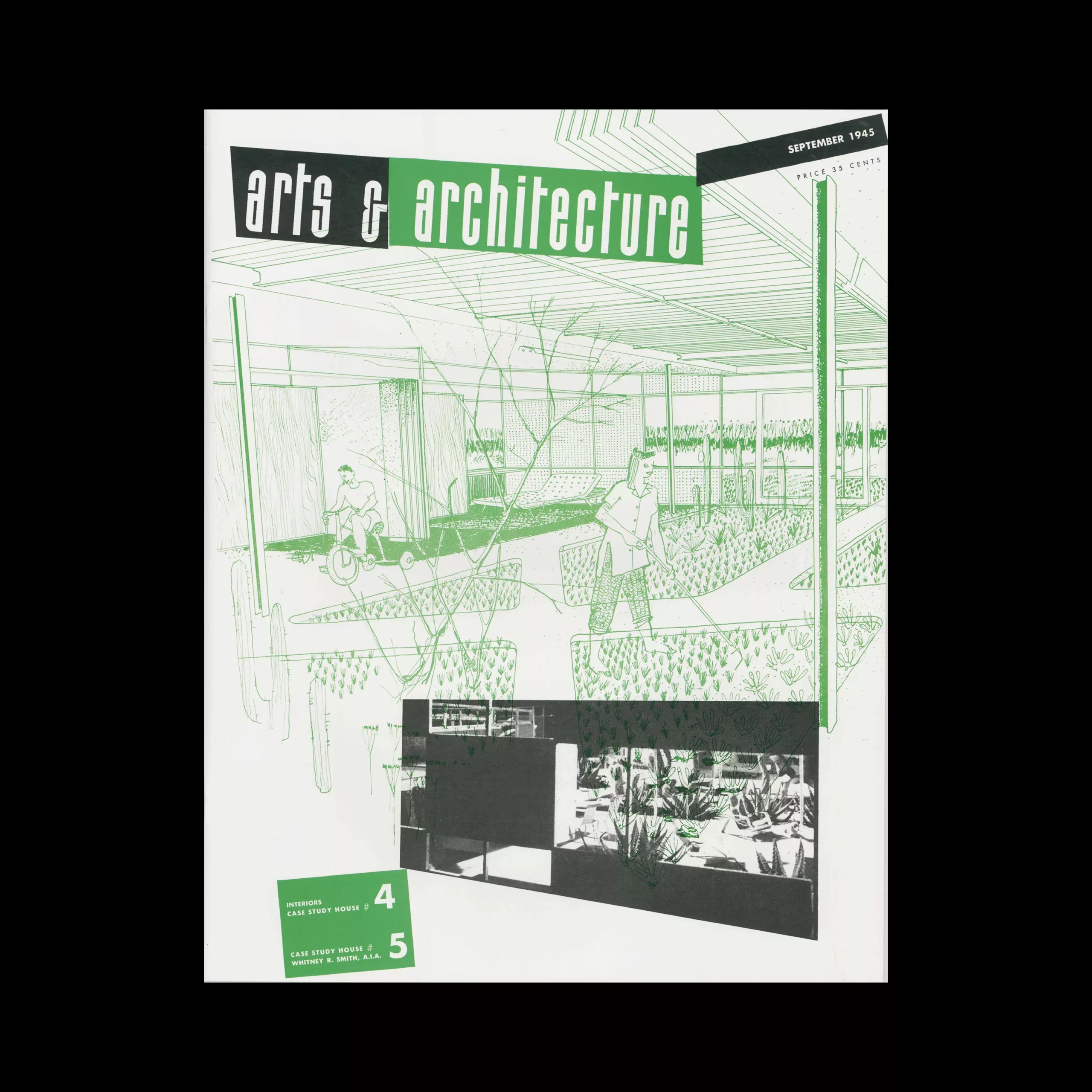 Arts & Architecture September 1945, Complete Reprint, Taschen, 2008. Cover design by Herbert Matter