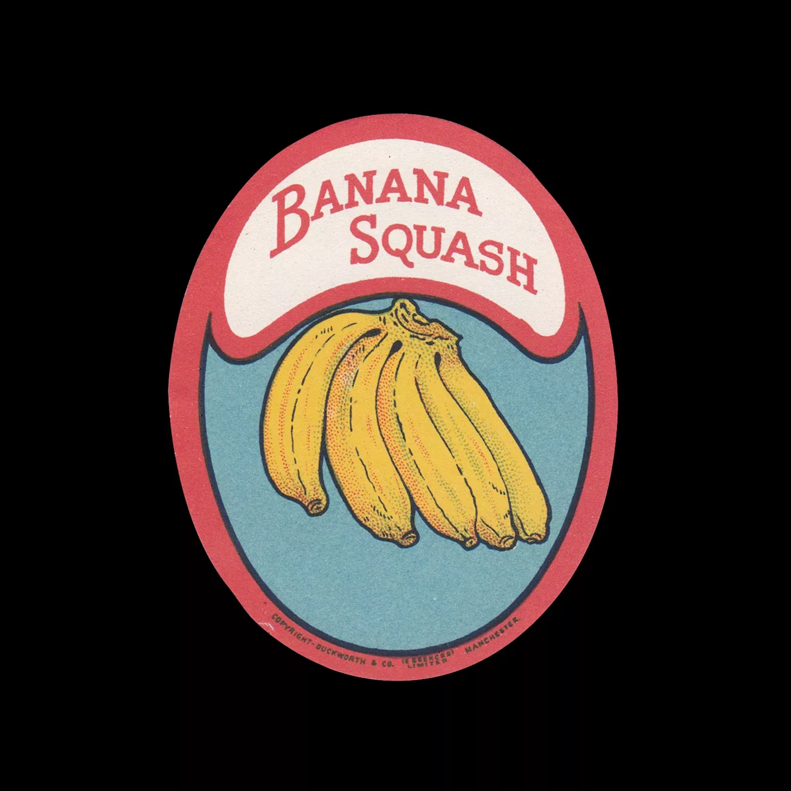 Banana Squash, Fruit Drink Label