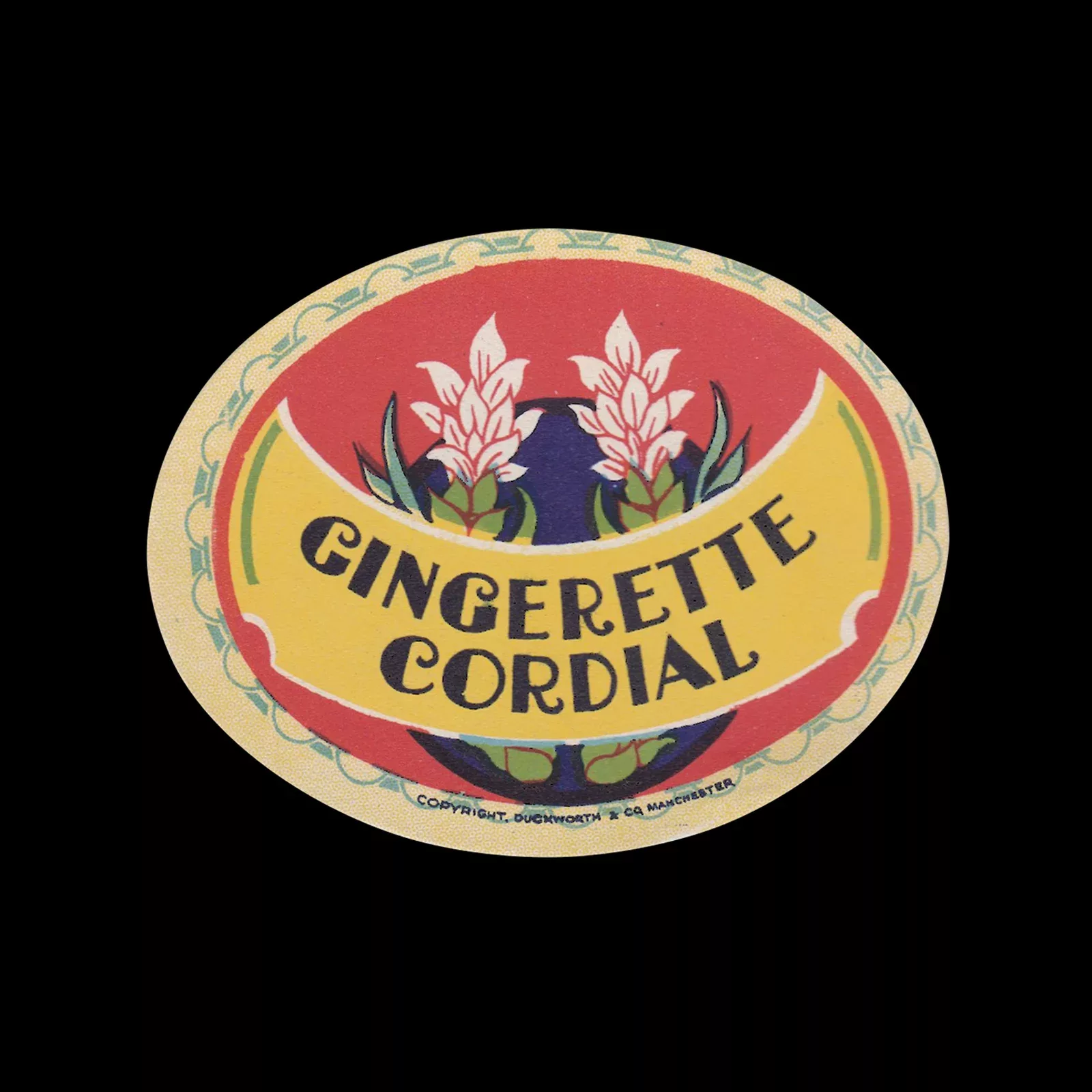 Gingerette Cordial, Fruit Drink Label