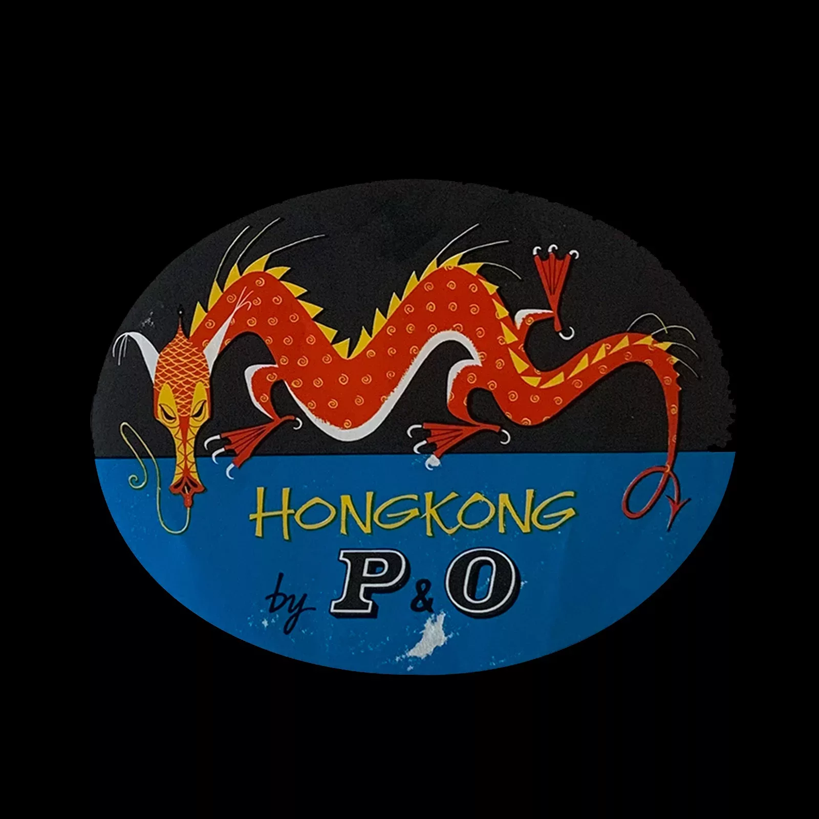 Hong Kong by P&O Luggage Label, 1950s