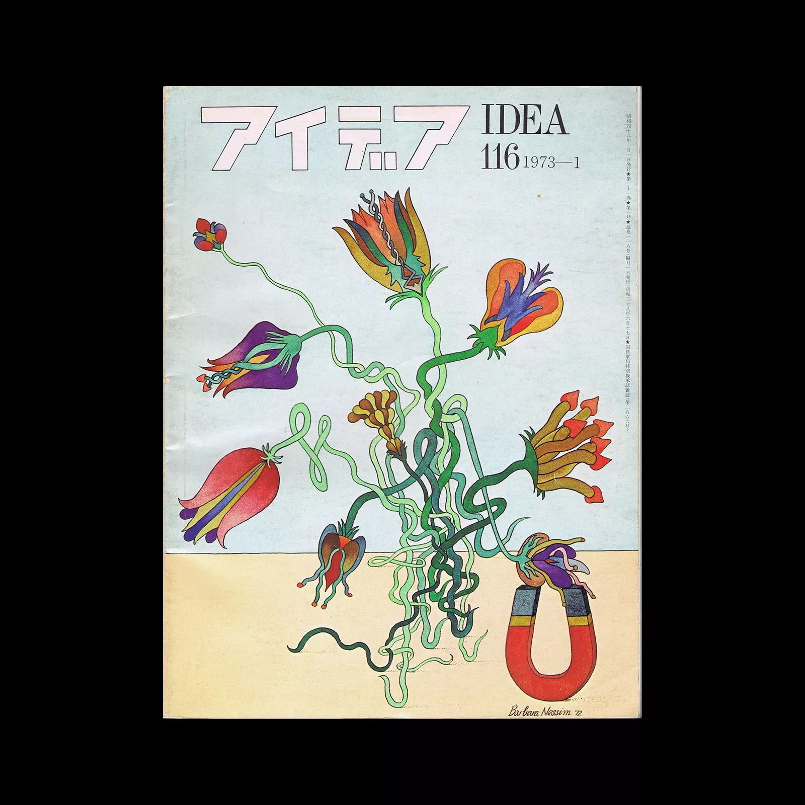 Idea 116, 1973. Cover design by Barbara Nessim