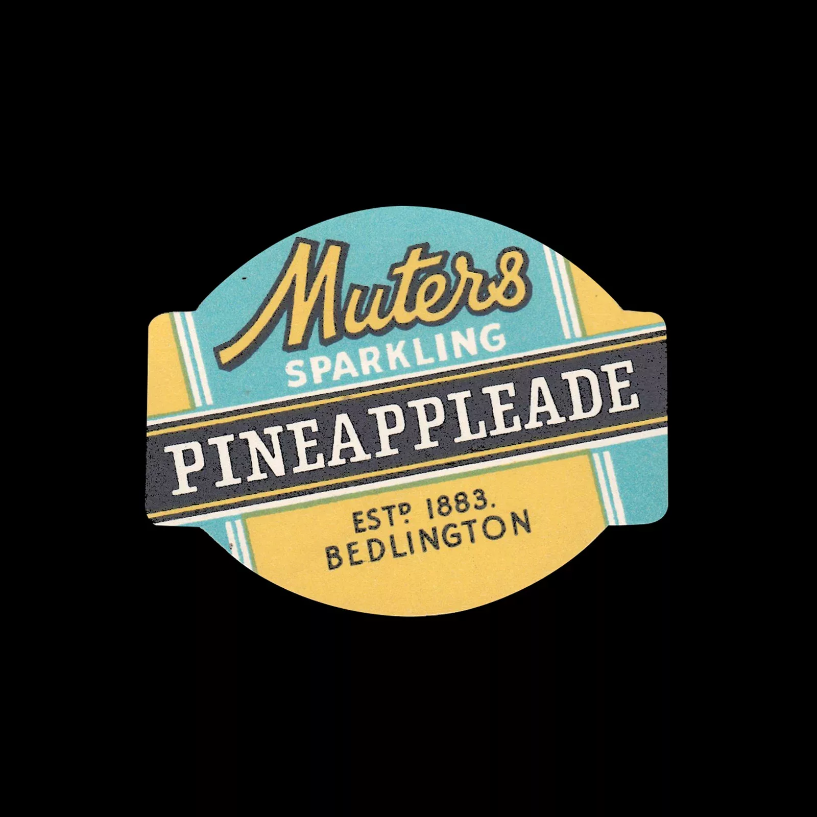 Muter's Spakling Pineappleade, Fruit Drink Label