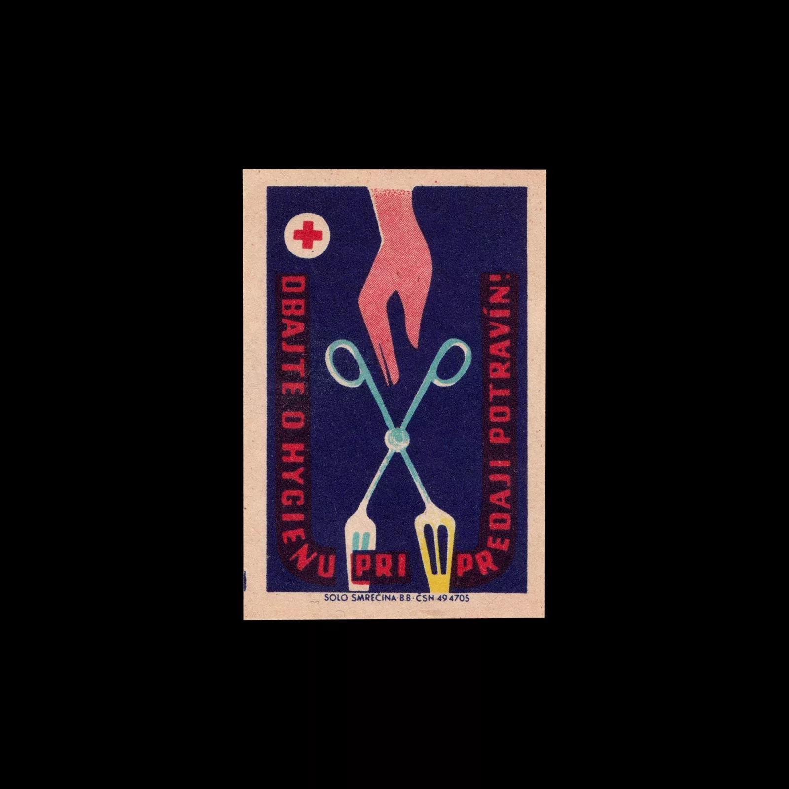 Red Cross, Czechoslovakia Matchbox Labels, 1961 4 Red Cross, Czechoslovakia Matchbox Labels, 1961