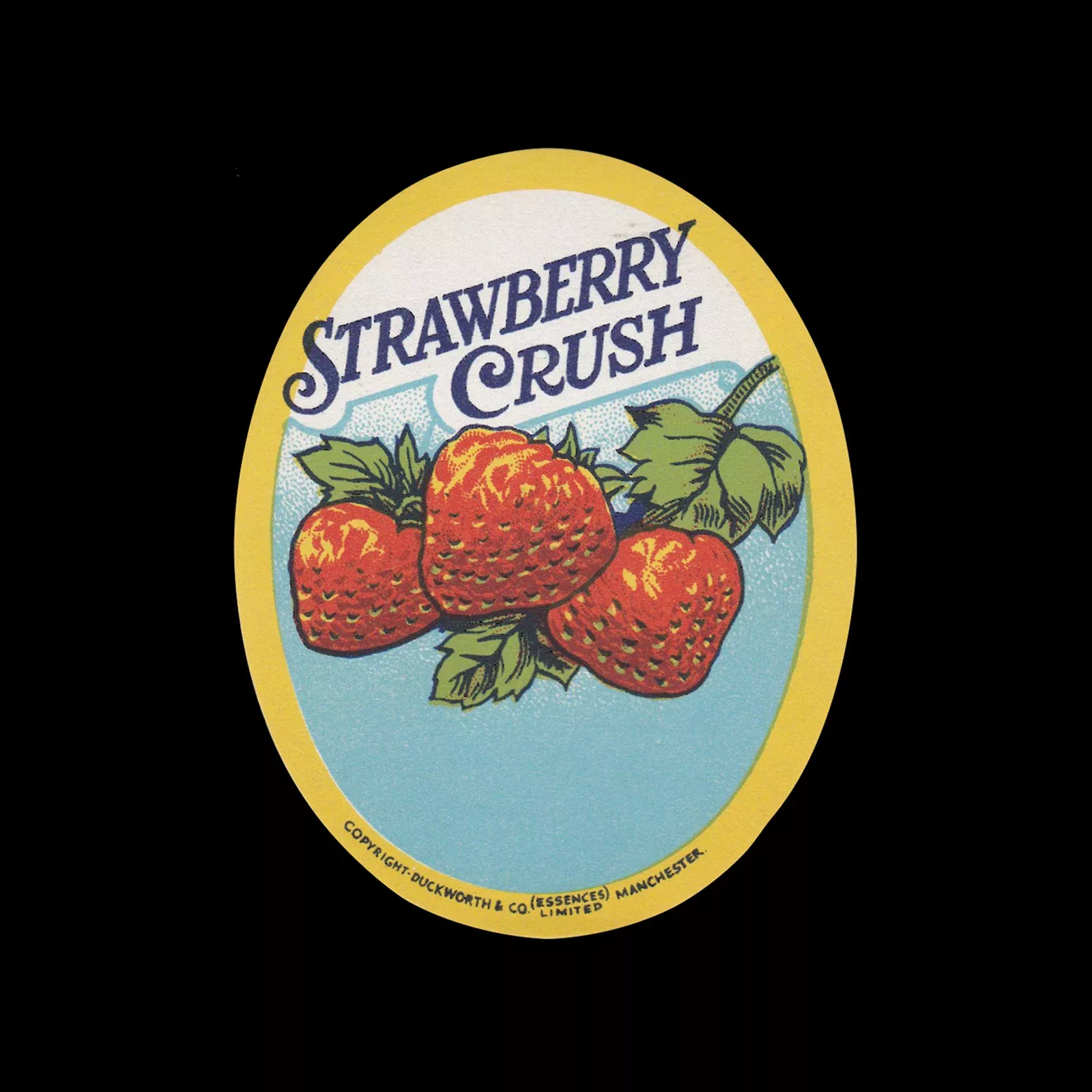 Strawberry Crush, Fruit Drink Label