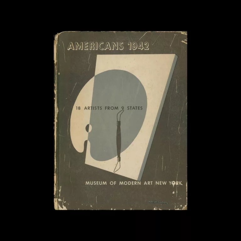 Americans 1942 - 18 Artists from 9 States, Museum of Modern Art, 1942. Cover design by Edward McKnight Kauffer