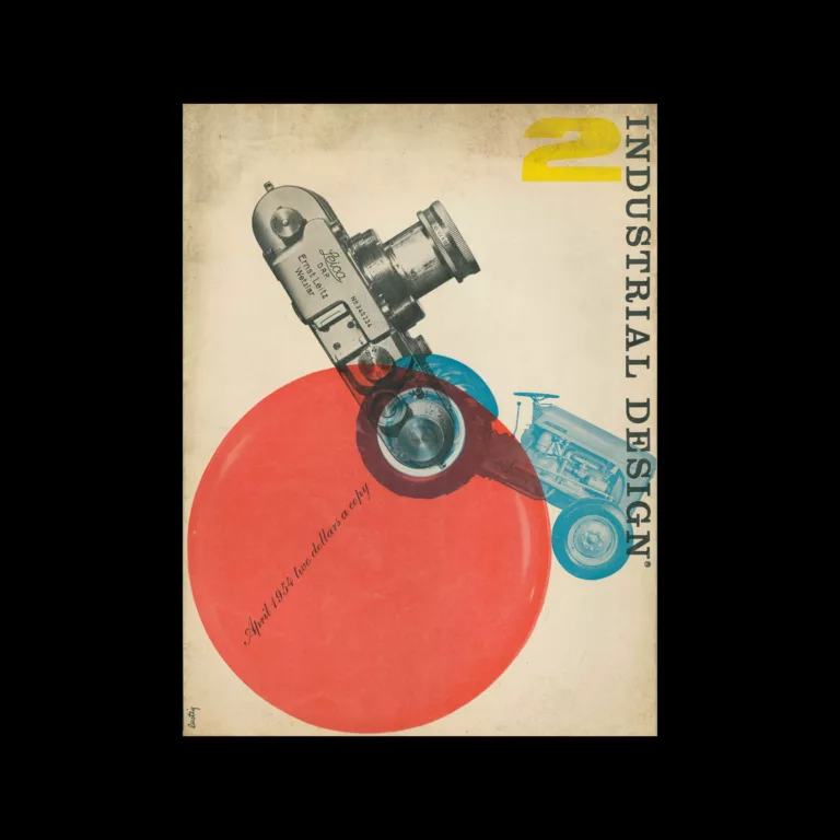Industrial Design, 02, April 1954. Cover design by Alvin Lustig