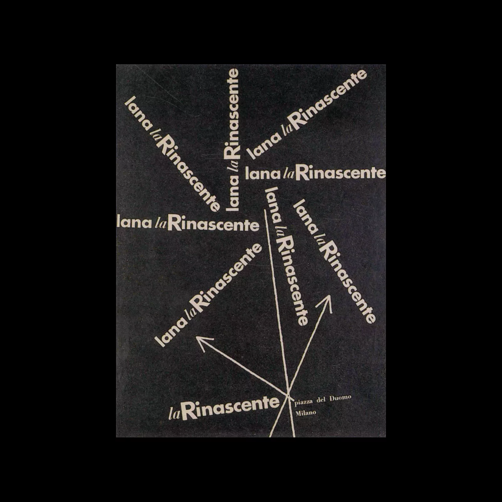 La Rinascente, Advertisement, 1951. Designed by Max Huber. Scanned from Max Huber, Phaidon Press, 2006
