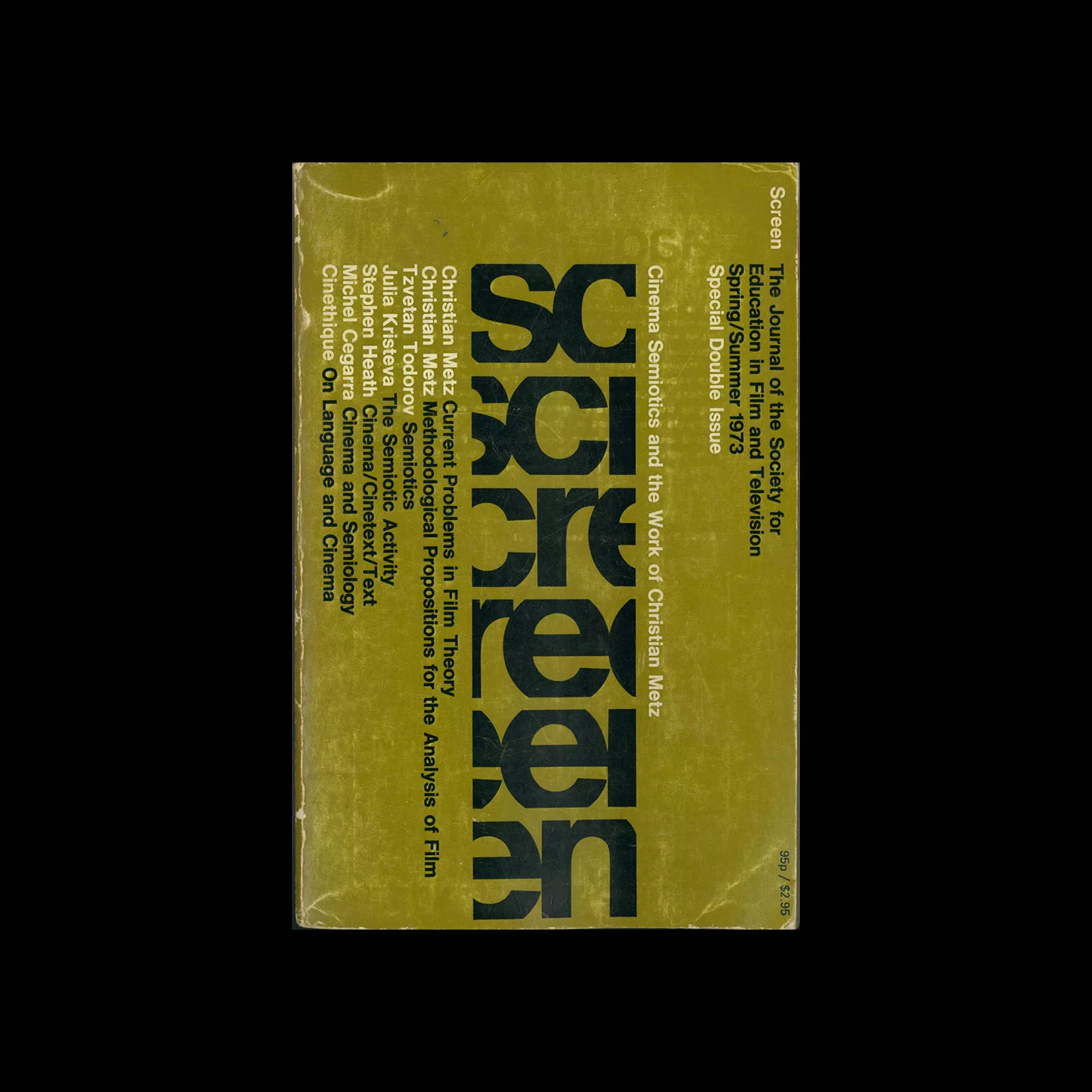Screen, Journal of the Society for Education in Film and Television, Spring/Summer 1973. Books design by Gerald Cinamon