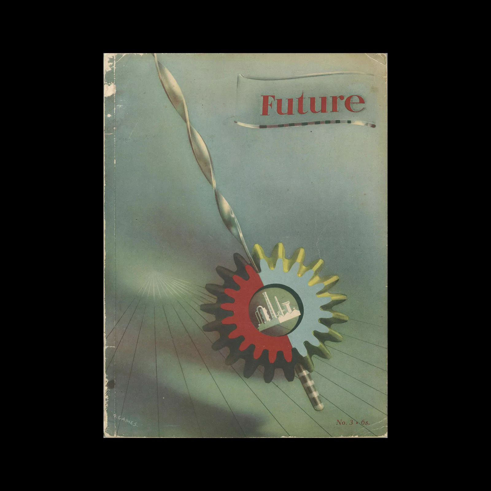 Future Books Volume 3, no 3 – Overture, Industry Government Science Arts, 1948. Cover design by Abram Games
