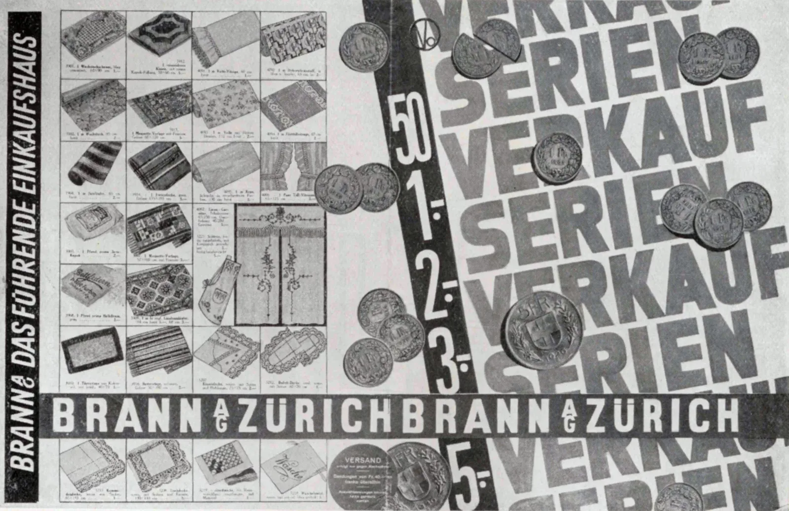 Advertising the German Store by Jan Tschichold illustrated with design by Brann, 1931
