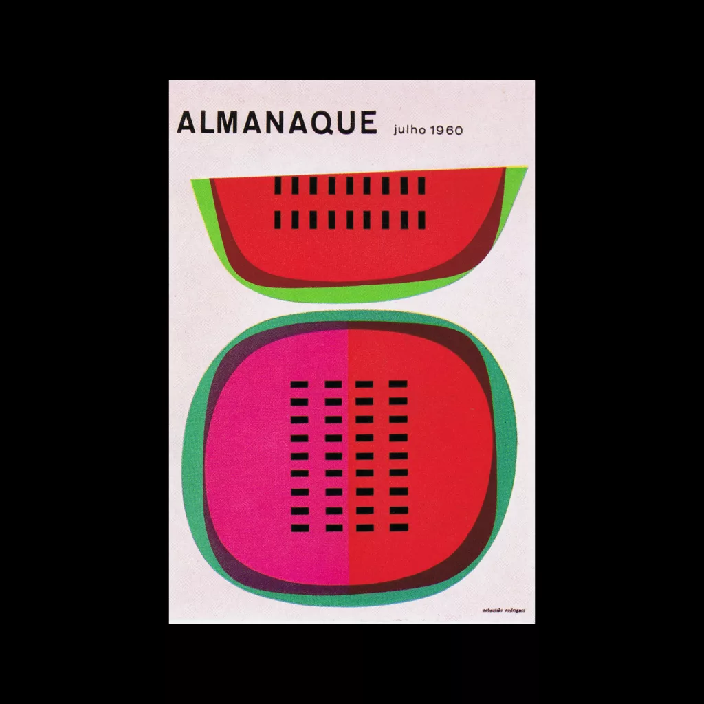 Almanaque, July 1960 designed by Sebastião Rodrigues 