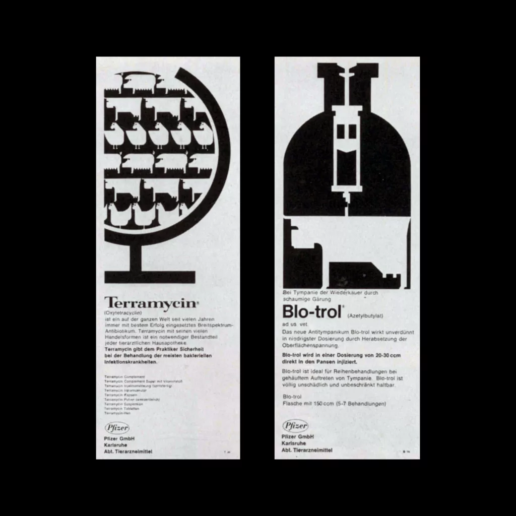 Advertisements designed by Atelier Theo Häussler