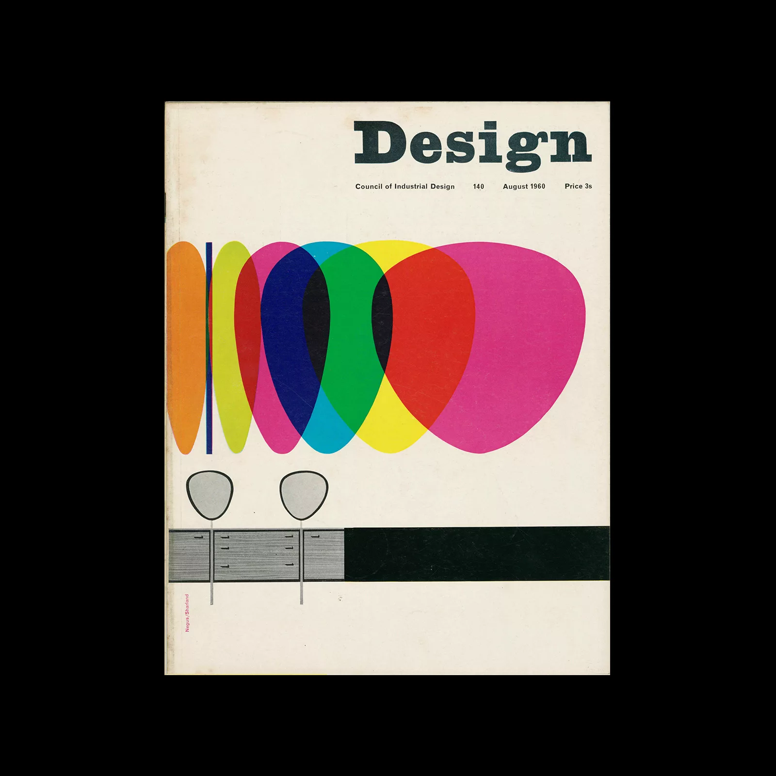 Design, Council of Industrial Design, 140, August 1960. Cover design by Negus/Sharland