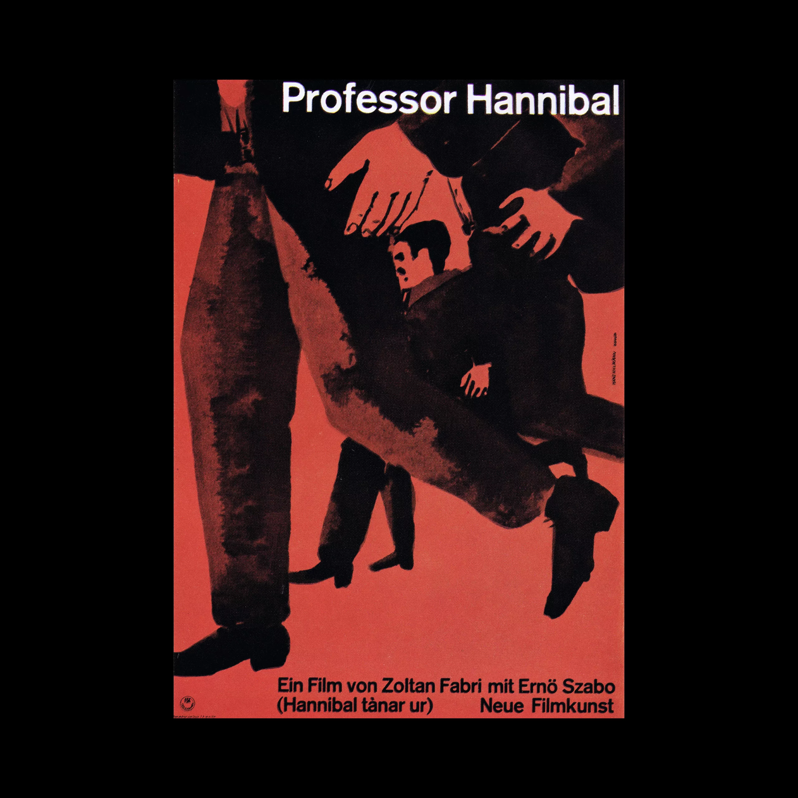 Poster for the film «Professor Hannibaln» designed by Hans Hillmann, 1960