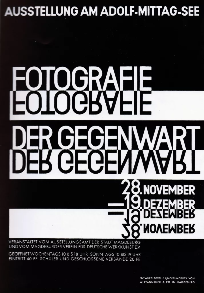 Typographical Poster for an Exhibition of Present Day Photography by Walter Dexel