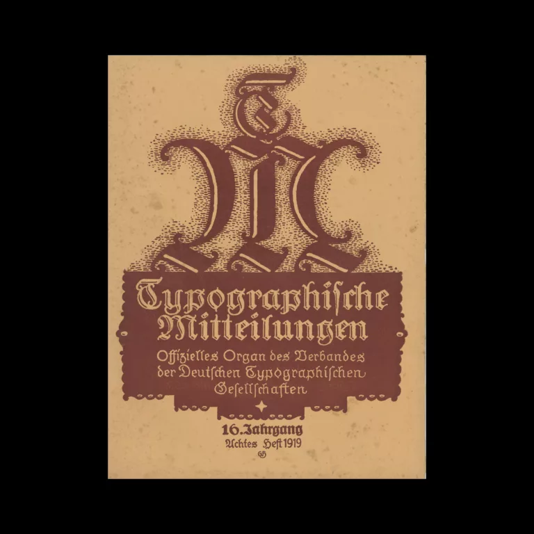 Typographische Mitteilungen, 16 Jahrgang, Heft 8, August 1920