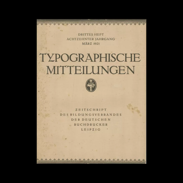 Typographische Mitteilungen 18 Jahrgang Heft 03 Marz 1921