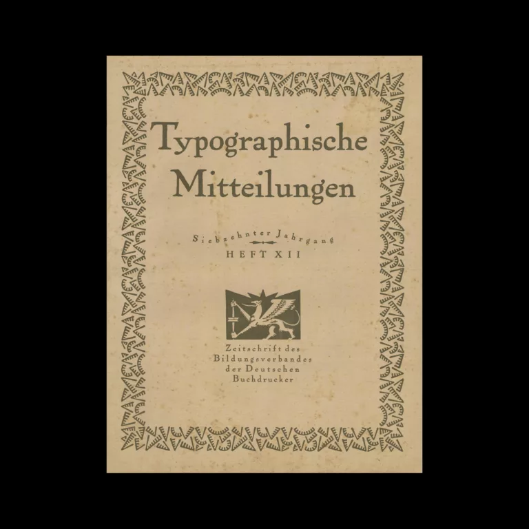 Typographische Mitteilungen, 18 Jahrgang, Heft 12, Dezember 1921