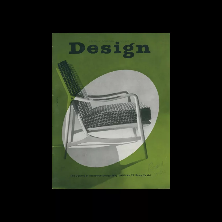 Design, Council of Industrial Design, 77, May 1955. Cover design by Frederick Henri Kay Henrion