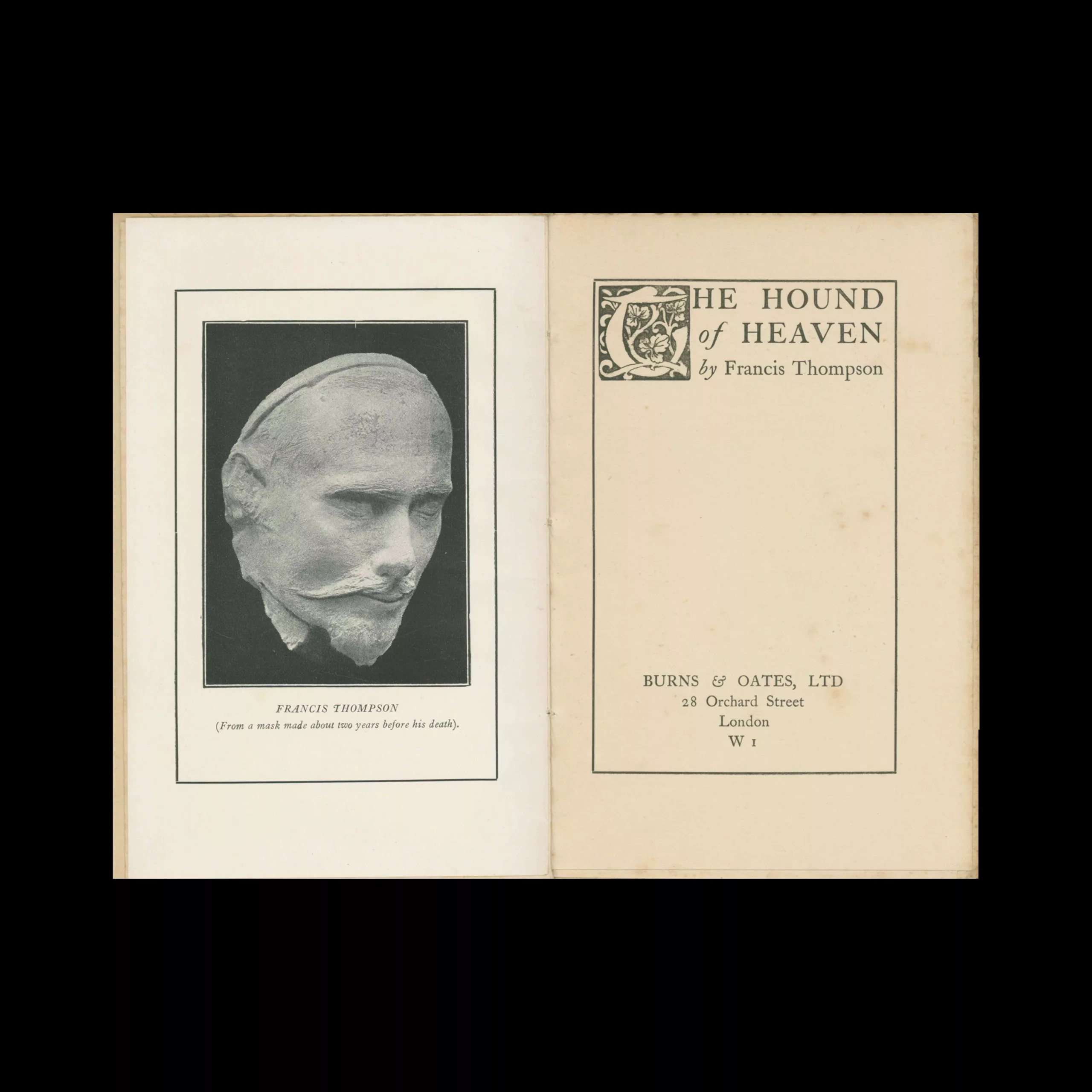 The Hound Of Heaven Francis, Thompson Powtry, Burns, Oates & Washbourne, 1909