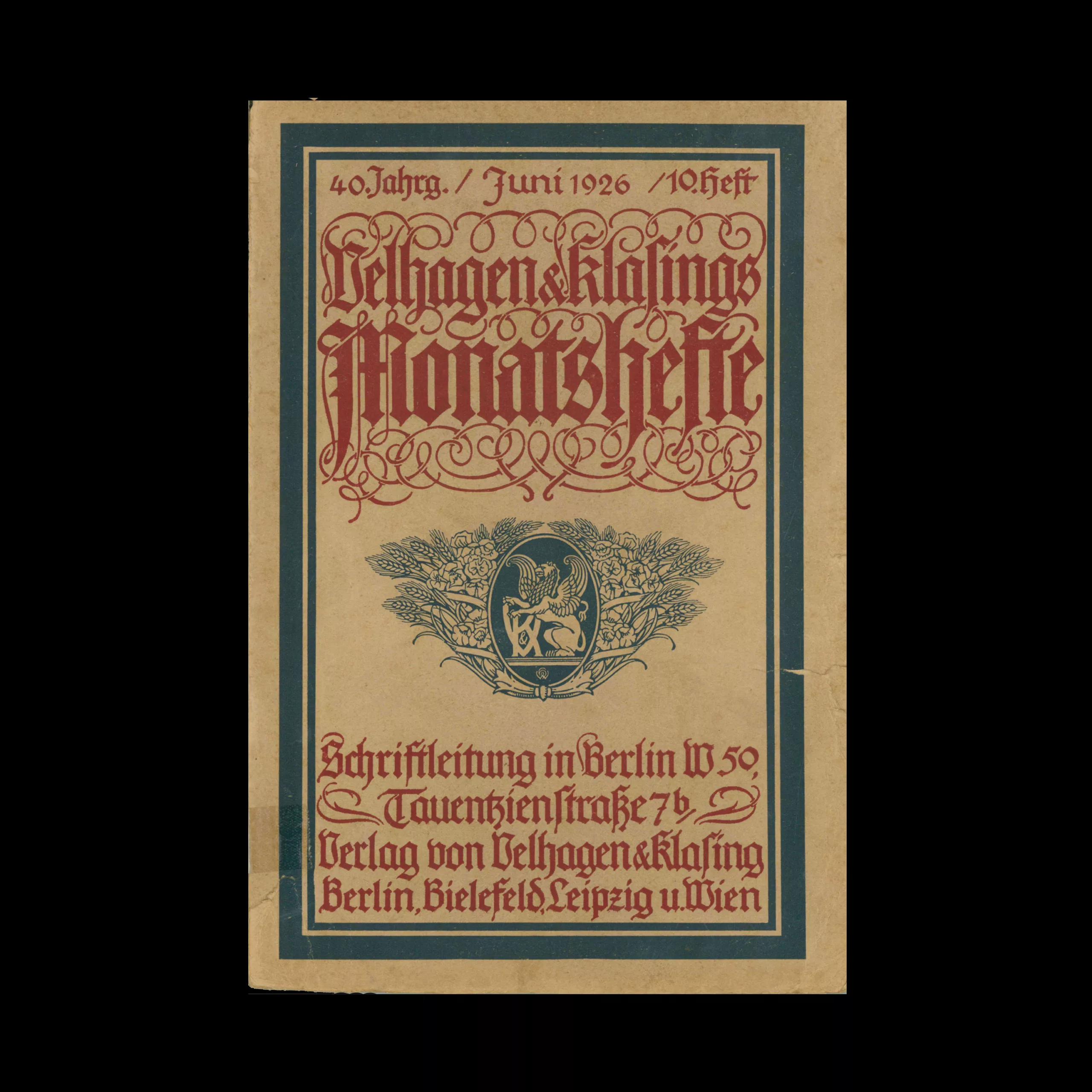 Velhagen & Klasings Monatshefte, Heft 10, Juni 1926