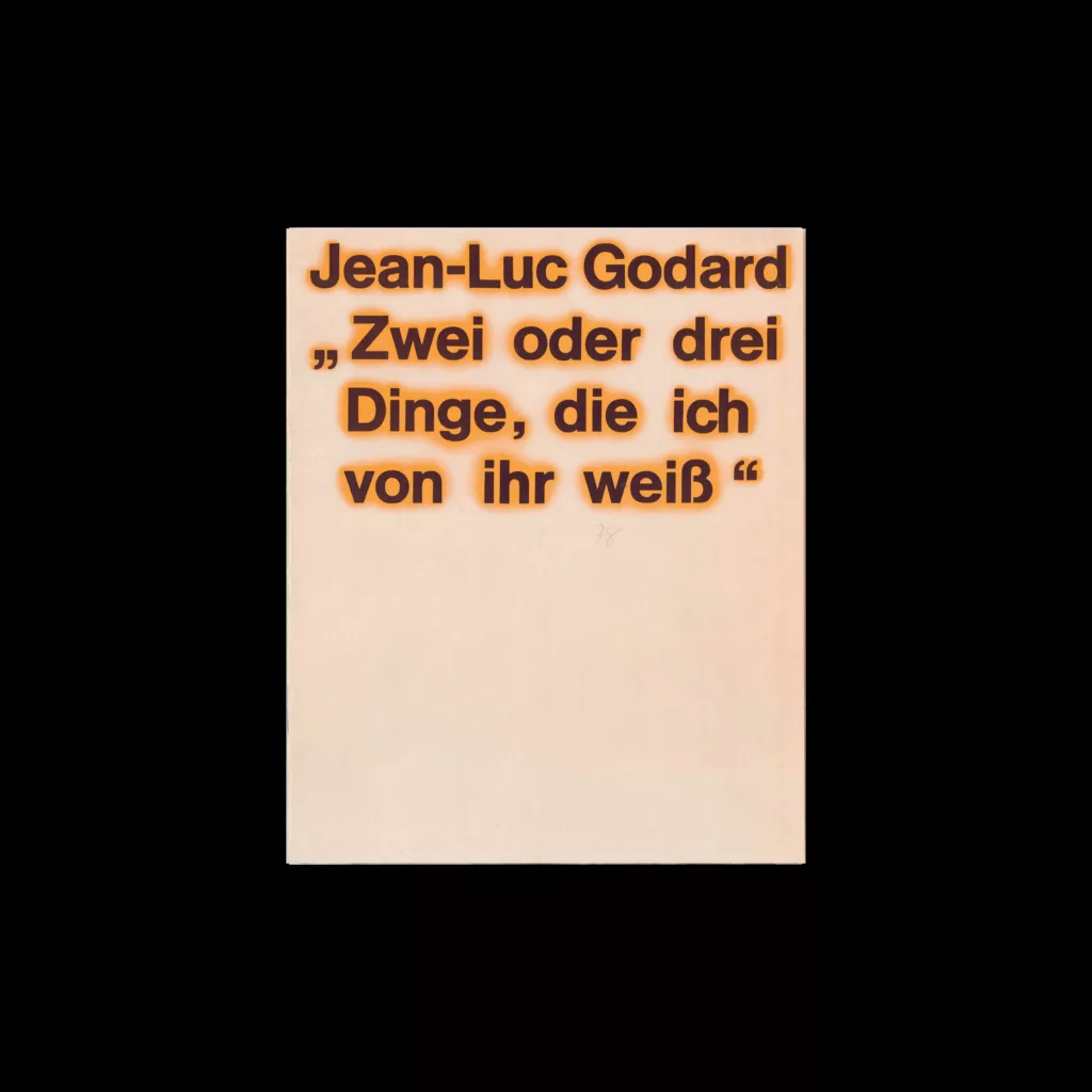 Zwei Oder Drei Dinge, Die Ich Von Ihr Weiss, Die Kleine Filmkunstreihe 78, 1968