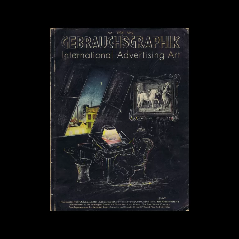 Gebrauchsgraphik, 05, 1934. Cover design by Herbert Thiele