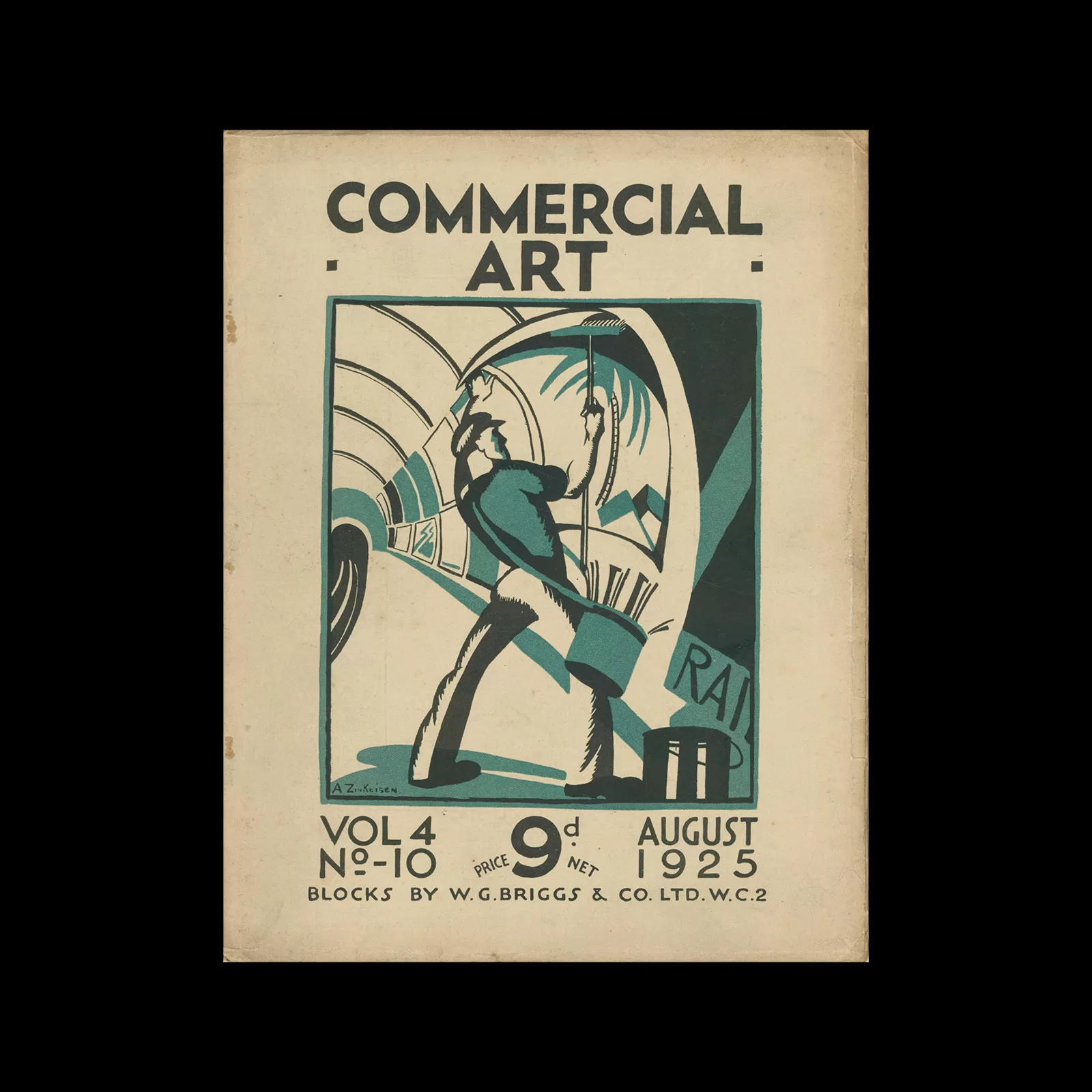 Commercial Art Vol 4, No 10, August 1925. Cover design by Anna Zinkeisen