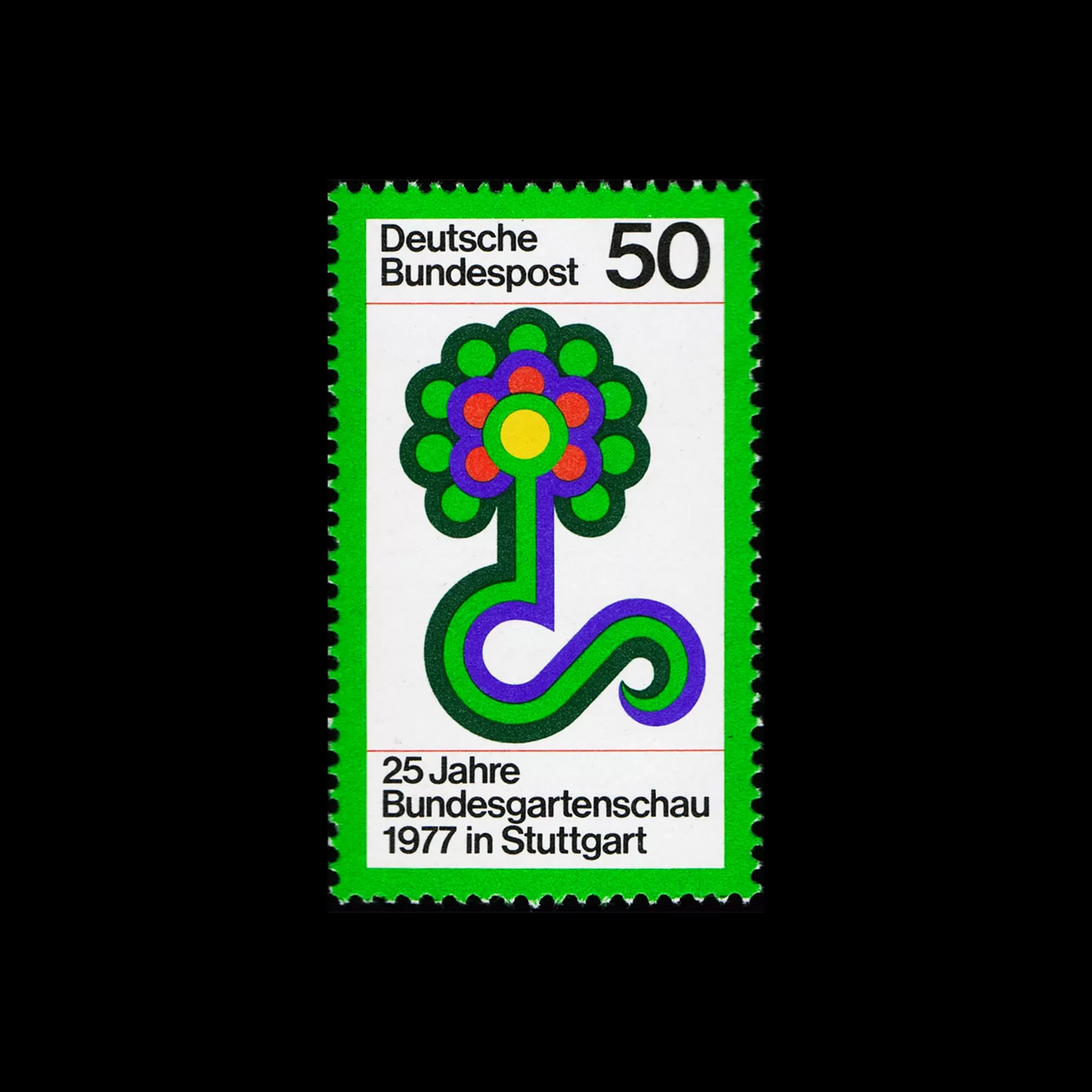 Bundesgartenschau 1977, Germany, Federal Republic Stamp, 1977. Designed by Otto Rieger