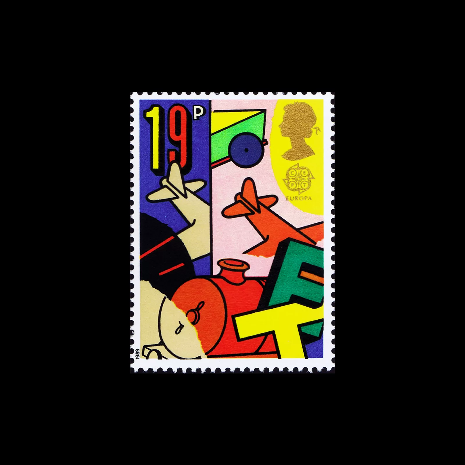Childrens Play United Kingdom Stamps 1989. Designed by Dan Fern A jpg