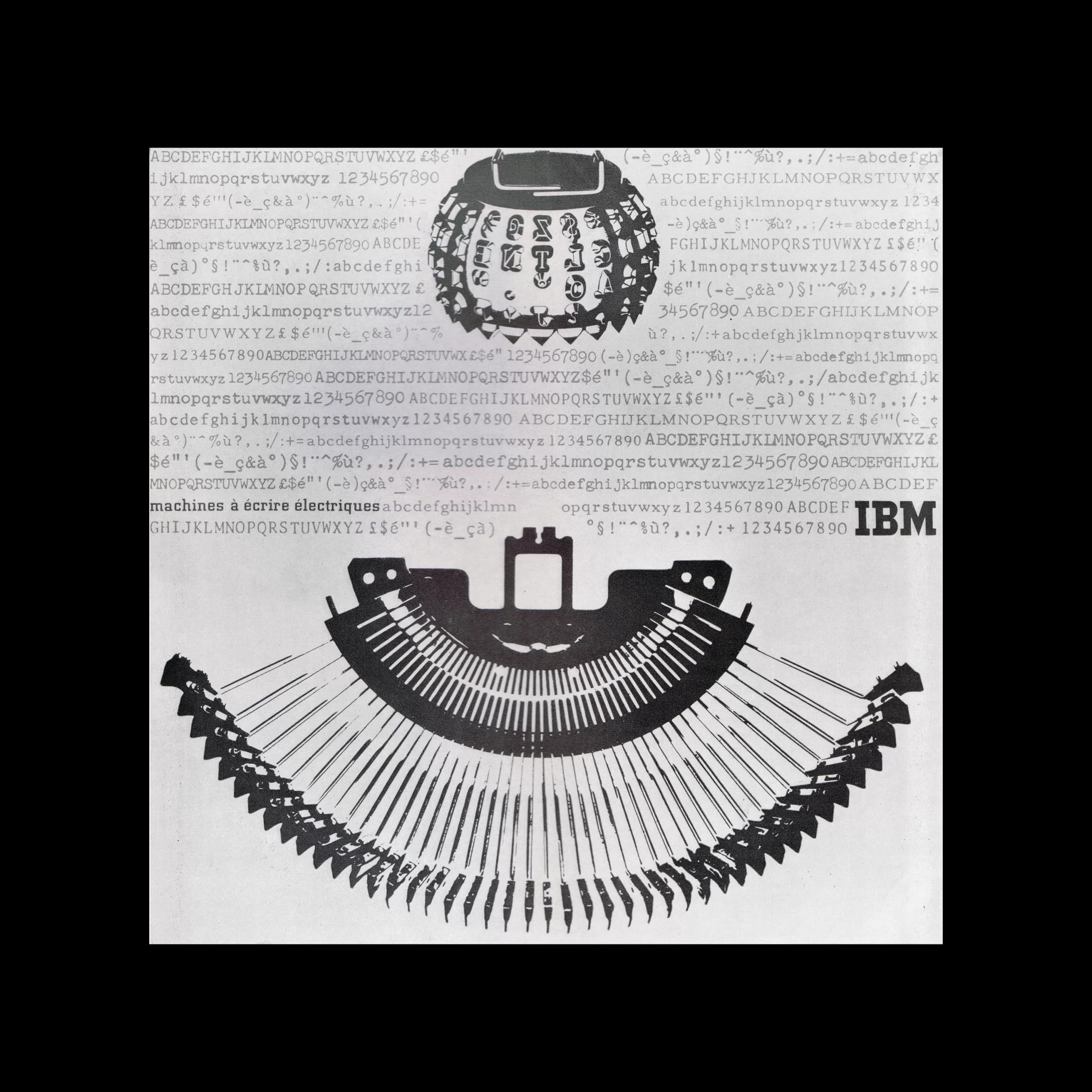 Frank René Testemale’s IBM Advertising in France. Scanned from Gebrauchsgraphik, 4, 1964.