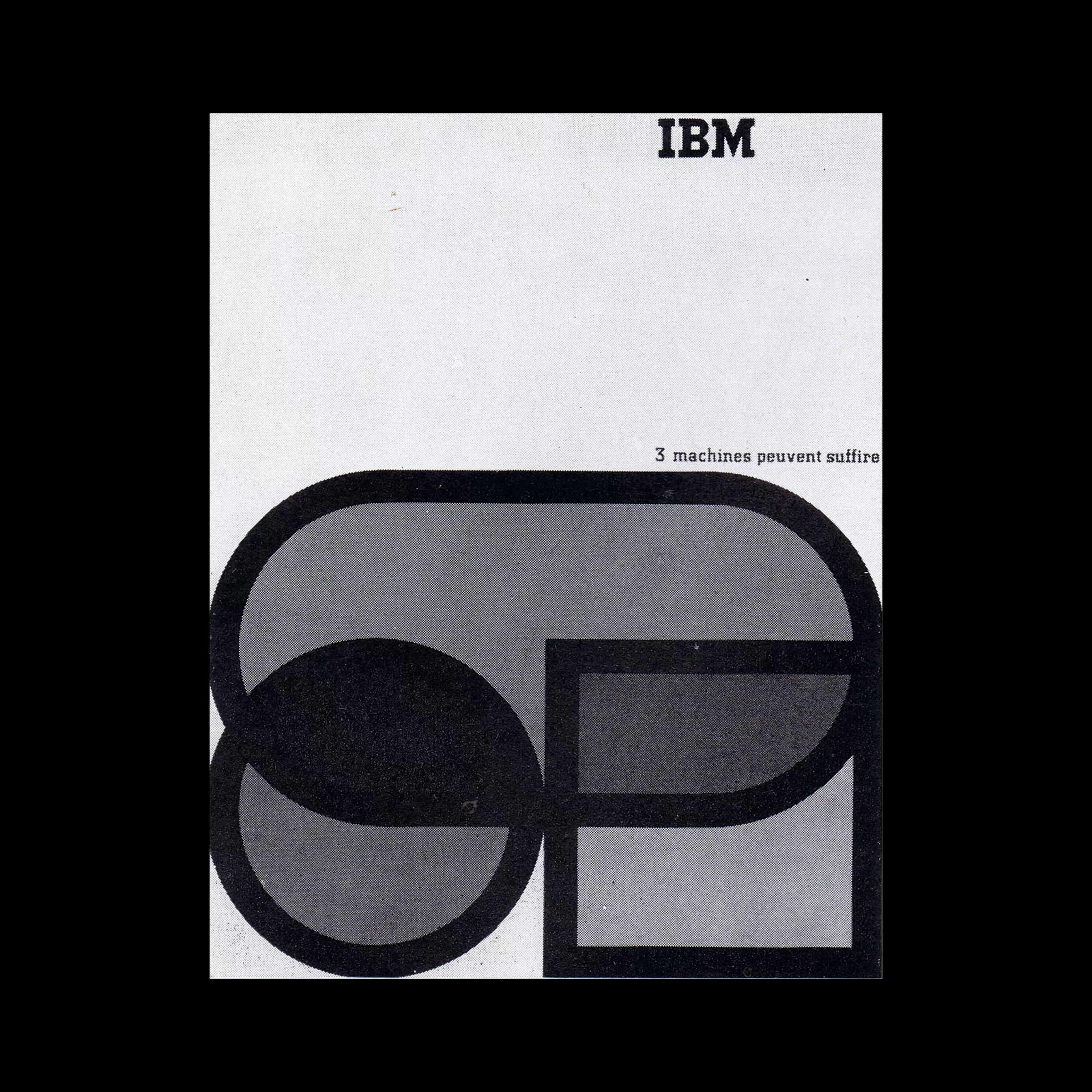 Frank René Testemale’s IBM Advertising in France. Scanned from Gebrauchsgraphik, 4, 1964.