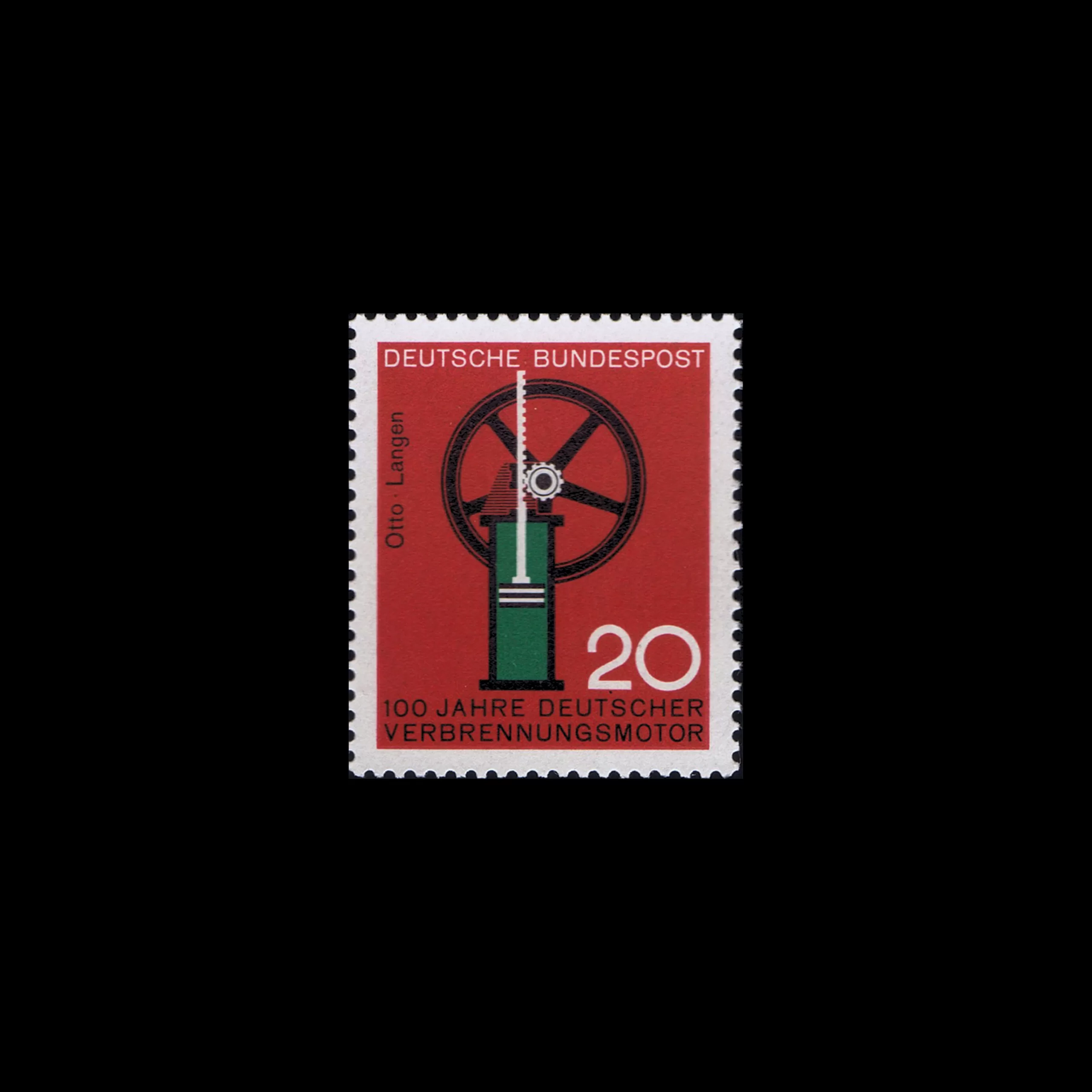 Gas Engine, German Stamp, 1964. Designed by Karl Oskar Blase