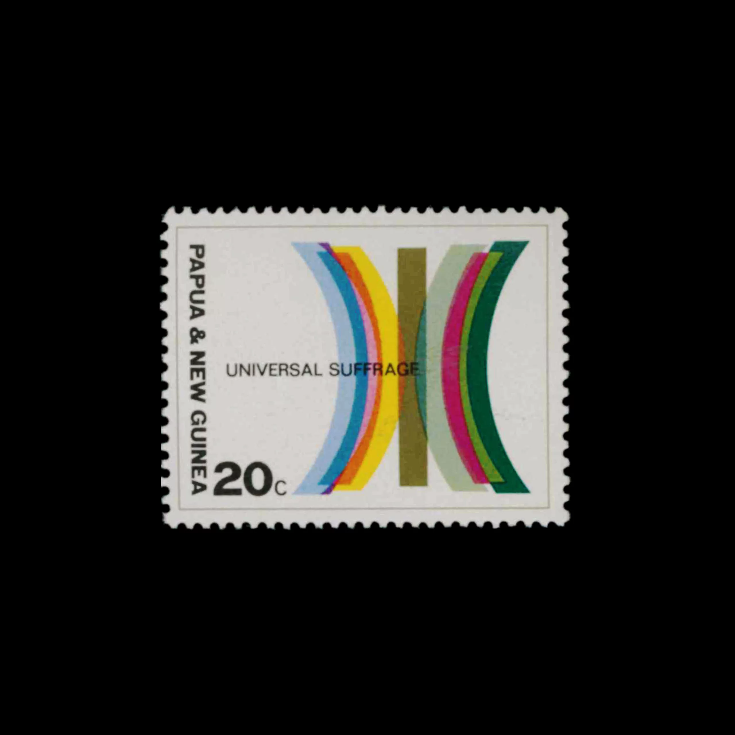 Universal Suffrage, Papua New Guinea Stamps, 1968. Designed by George Hamori