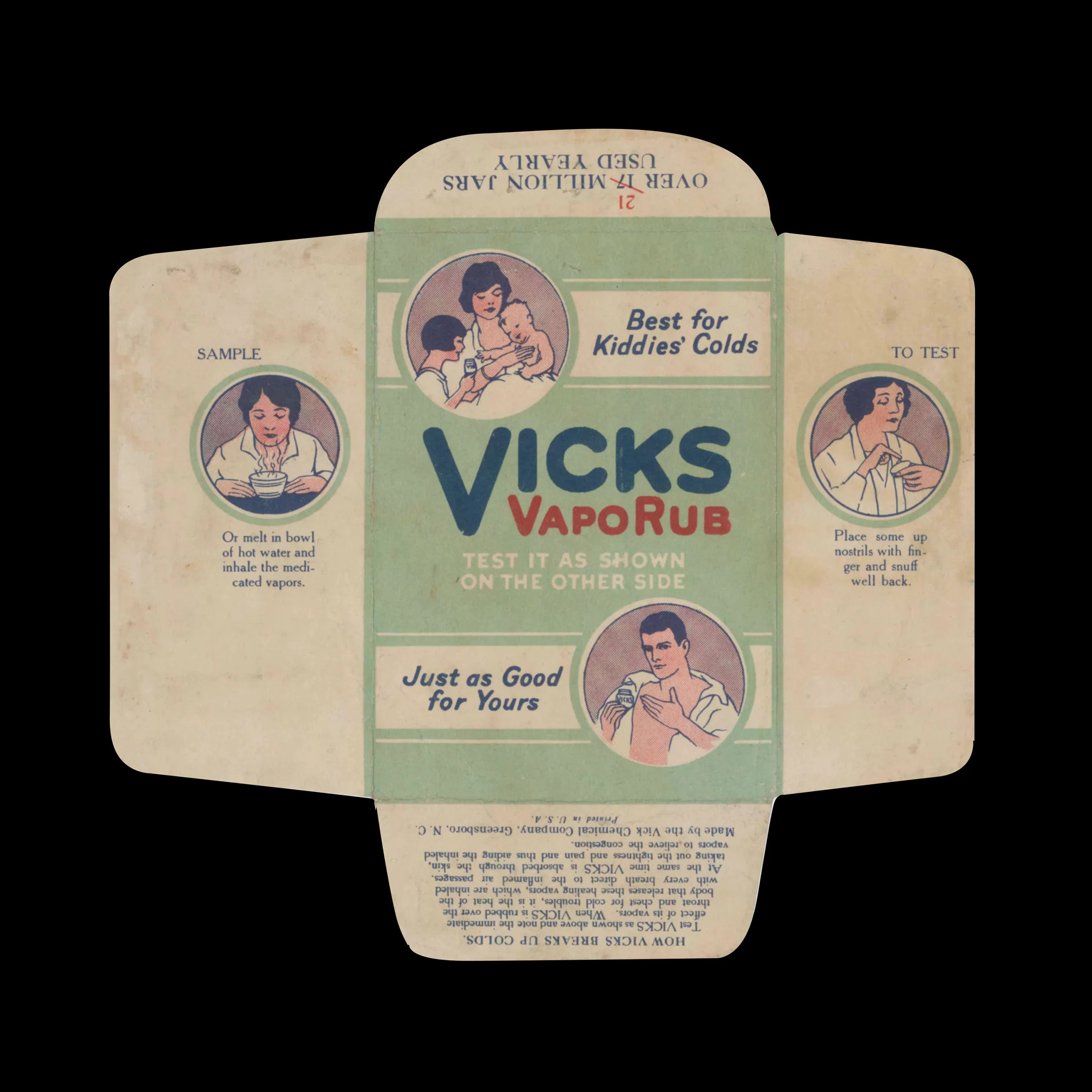 Vicks VapoRub, Packaging, c. 1930's