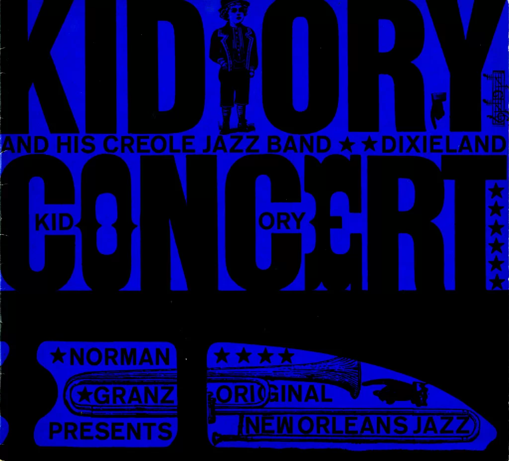 Norman Granz presents Kid Ory, Programme, 1959. Designed by Hans Michel + Günther Kieser. Art Director Horst Lippmann