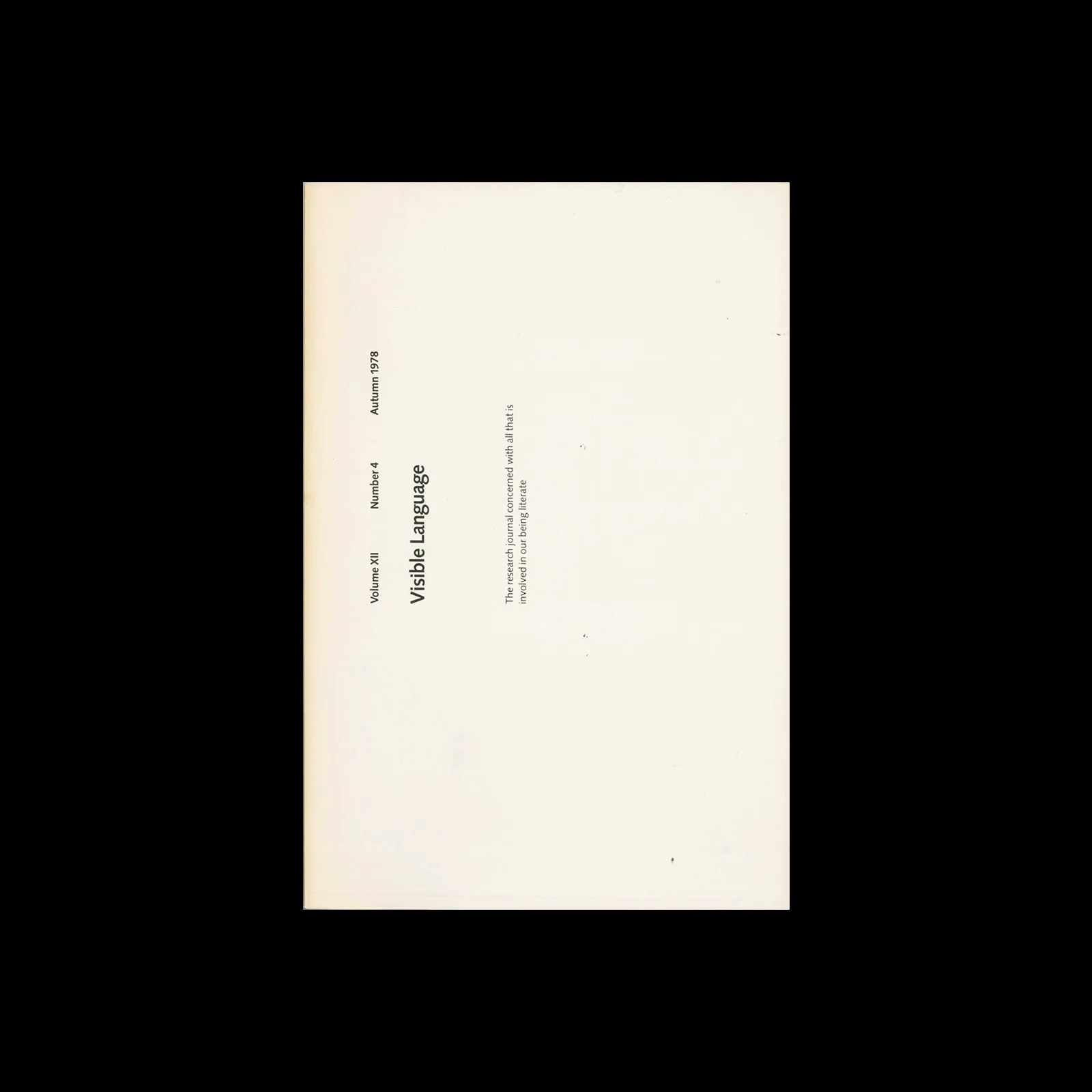 Visible Language, Vol 12, 04, 1978 1 Visible Language, Vol 12, 04, 1978