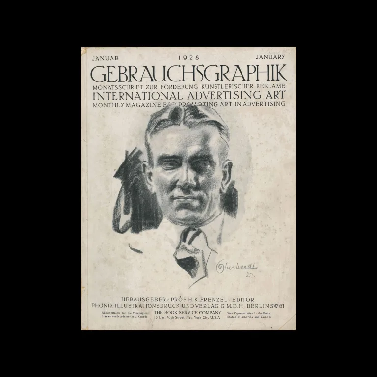 Gebrauchsgraphik, 01, 1928. Cover design by William Oberhardt