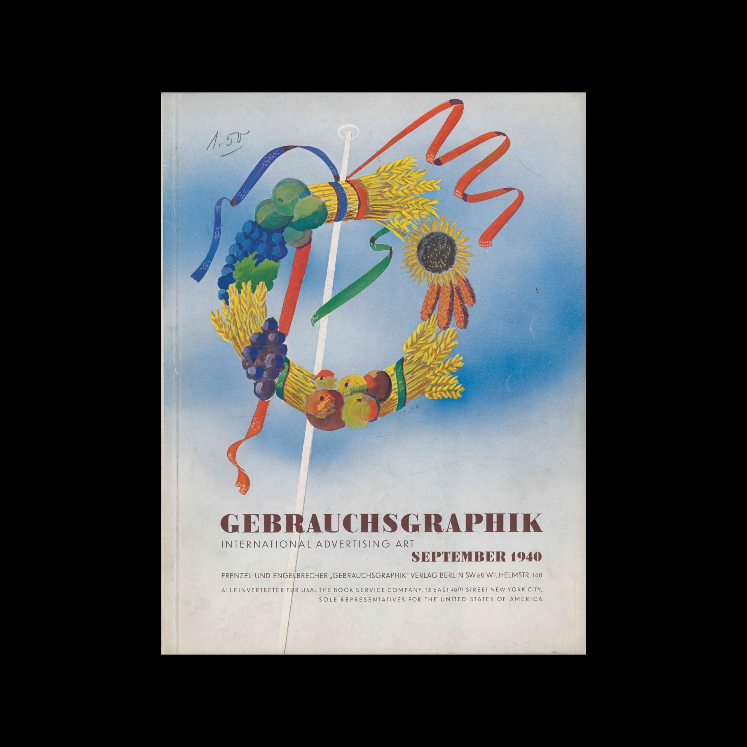 Gebrauchsgraphik, 09, 1940 1 Gebrauchsgraphik, 09, 1940. Cover design by August Trueb