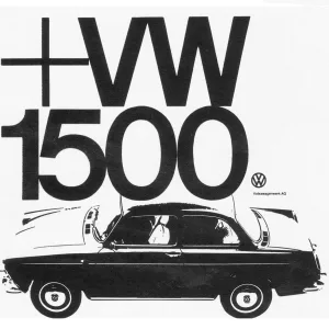 Hermann Rastorfer, VW 1500 Advertisment. Early 1960s. Scanned from Gebrauchsgraphik, 07, 1962 Cropped