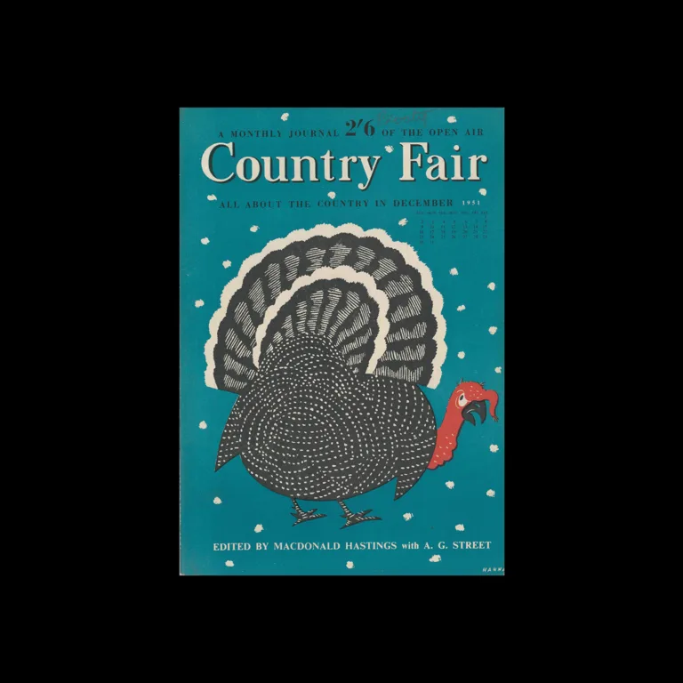 Country Fair, December 1951, Macdonald Hastings, 1951. Cover design by John Hanna