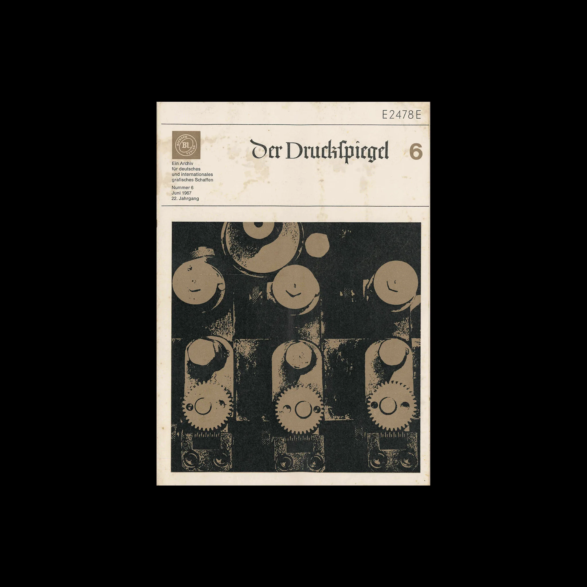 Der Druckspiegel, 06, June 1967. Designed by Dieter Kani