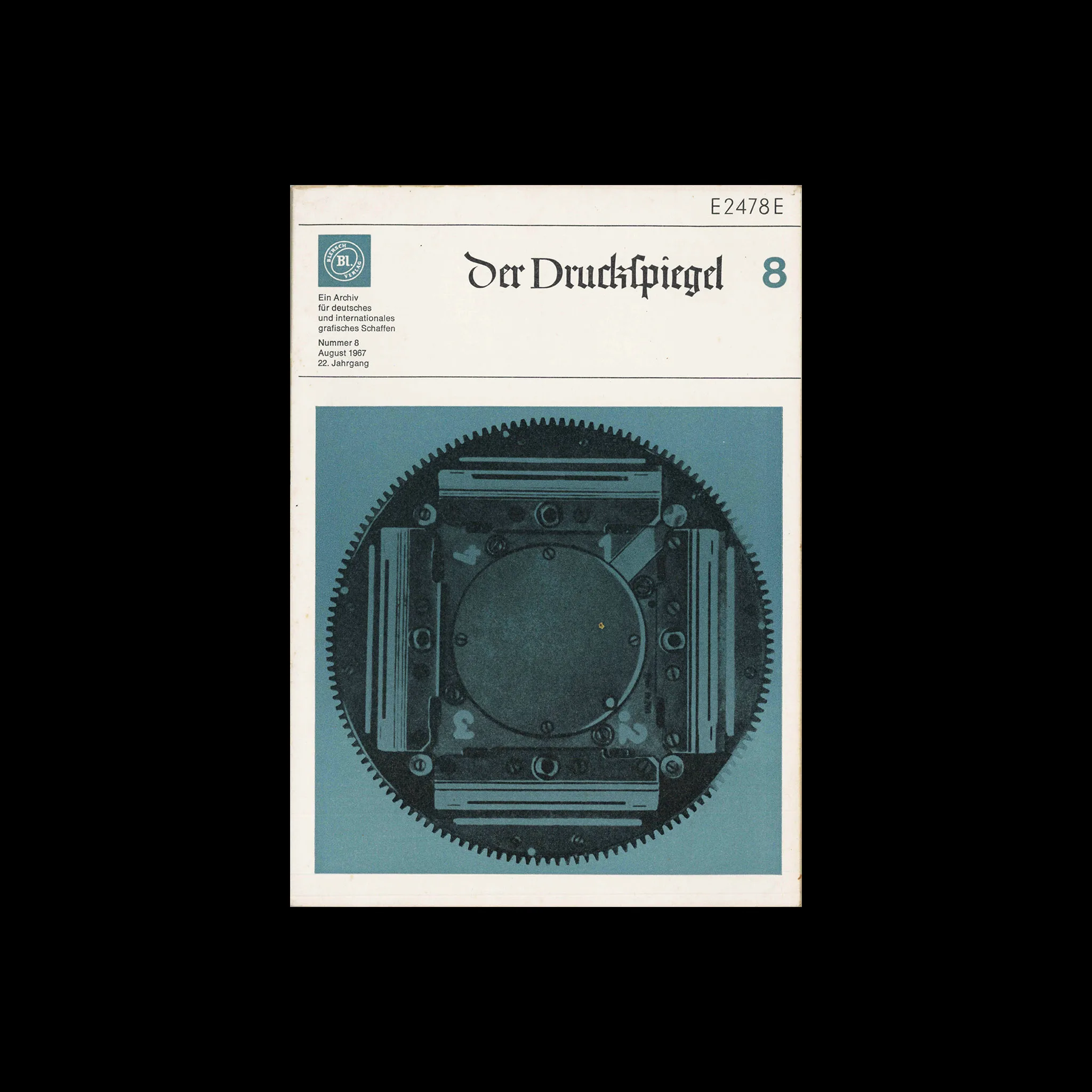 Der Druckspiegel, 08, August 1967. Designed by Dieter Kani