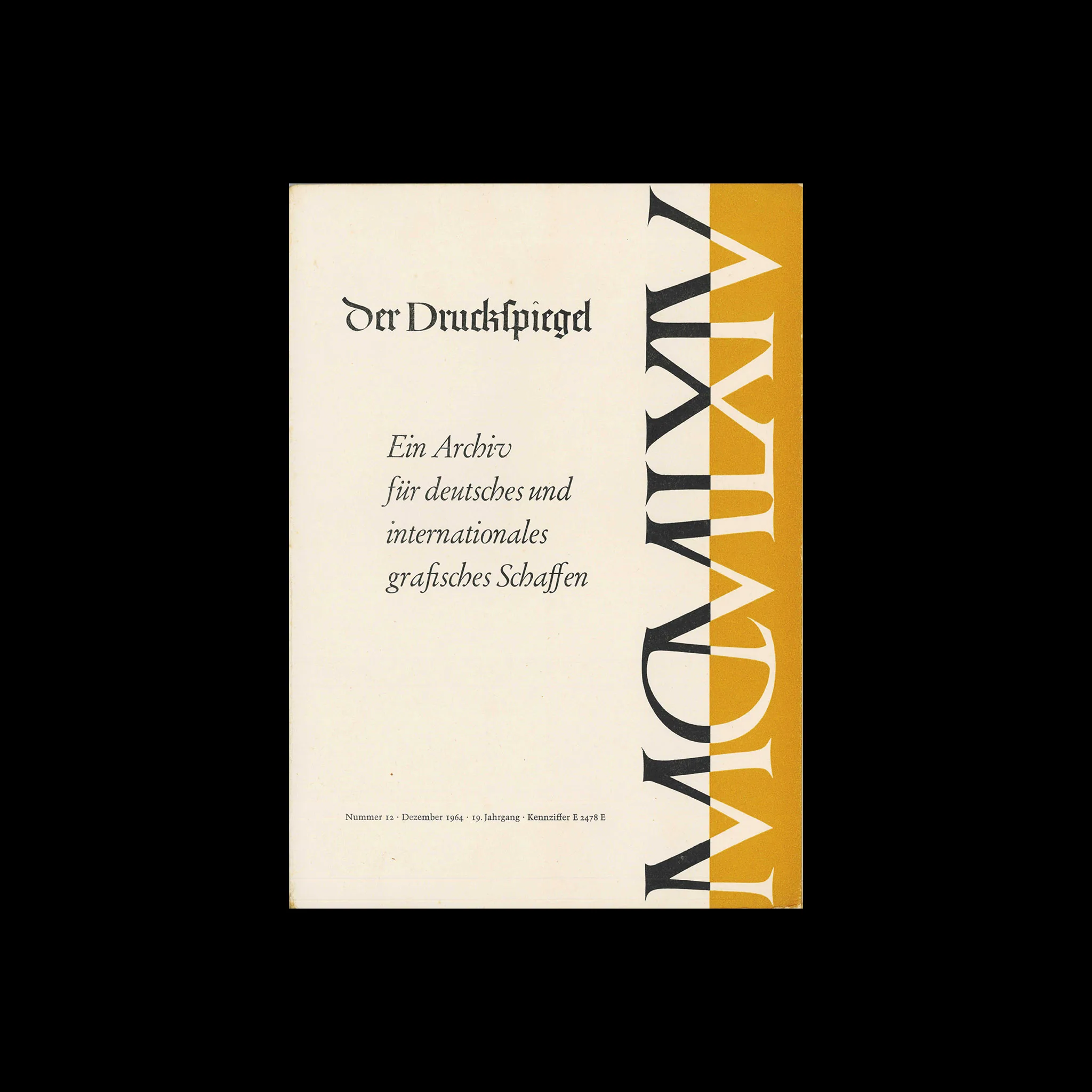 Der Druckspiegel, 12, December 1964. Designed by Kurt Weidemann