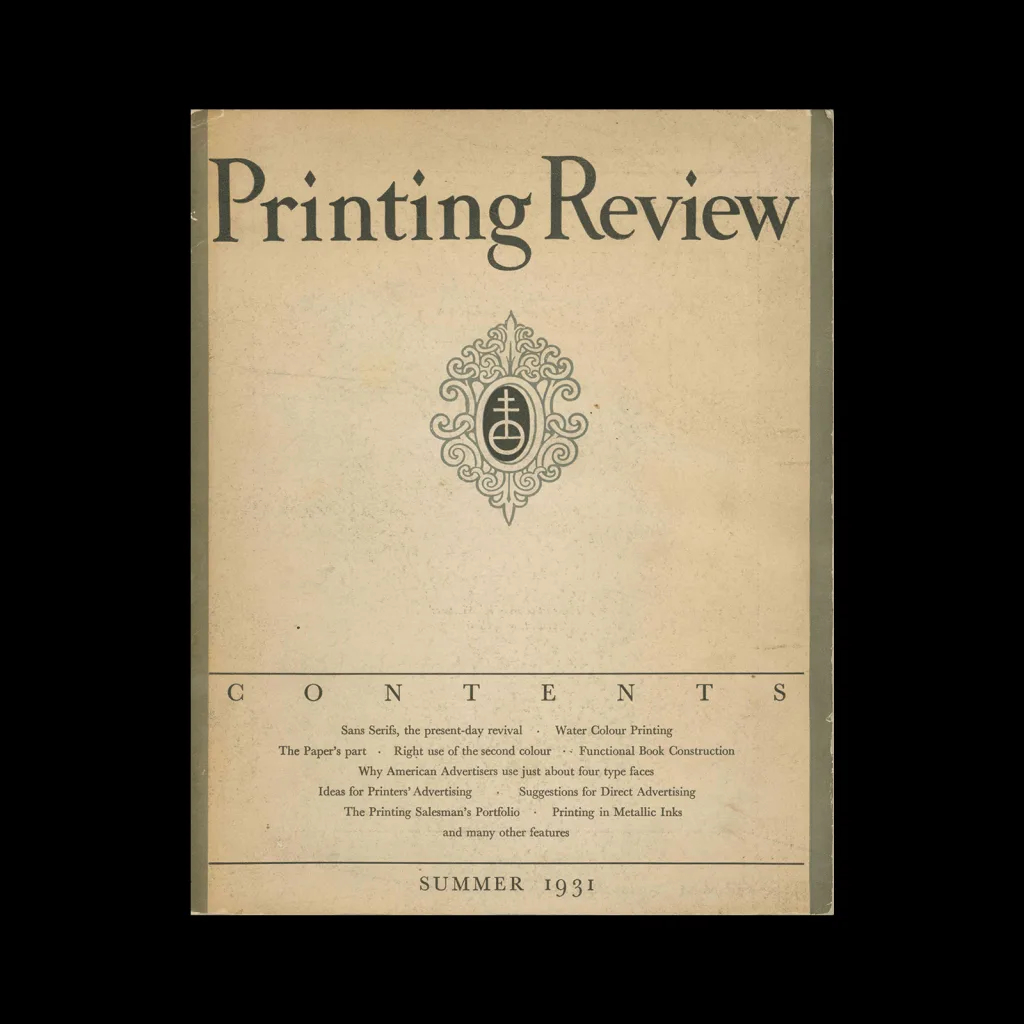 Printing Review, No 01, Summer 1931