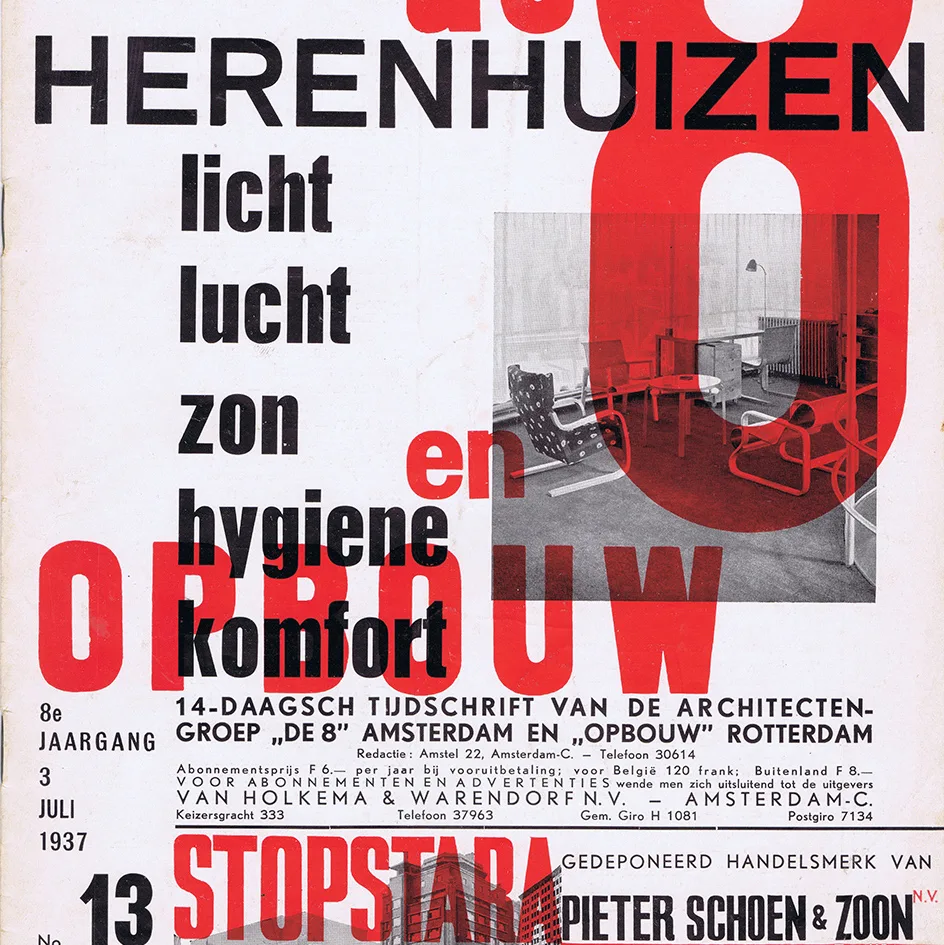 De 8 en Opbouw, 8e jaargang No 13, 3 Juli 1937 designed by Paul Schuitema